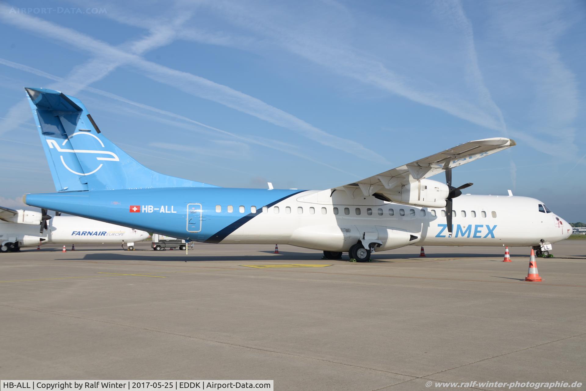HB-ALL, 1994 ATR 72-202F C/N 411, ATR 72-202 - C4 IMX Zimex Aviation Ltd - 411 - HB-ALL - 25.05.2017 - CGN