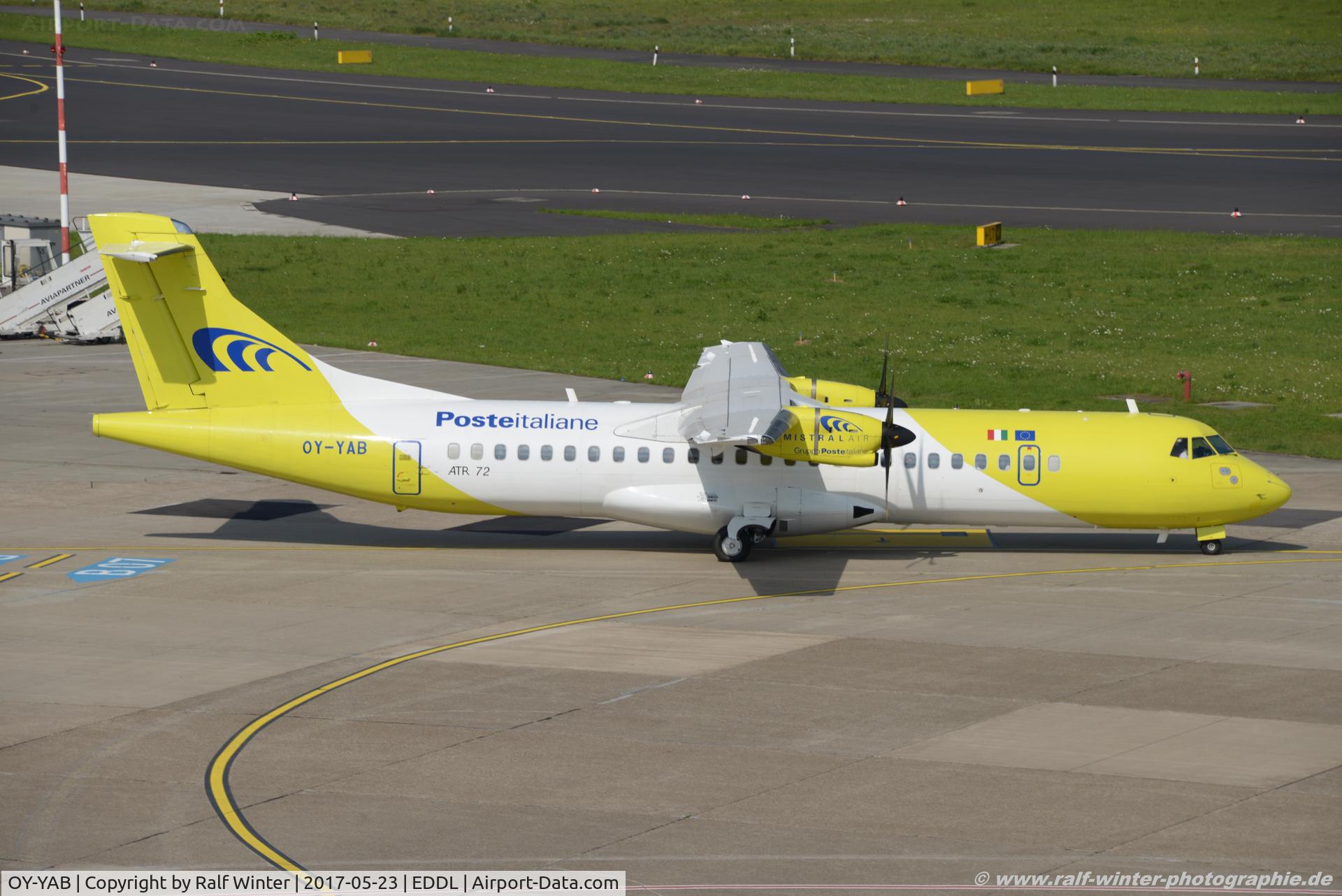 OY-YAB, 1999 ATR 72-212A C/N 588, ATR 72-212A 500 - 7M MSA Mistral Air opf Alitalia Postelitalia - 588 - OY-YAB - 23.05.2017 - DUS