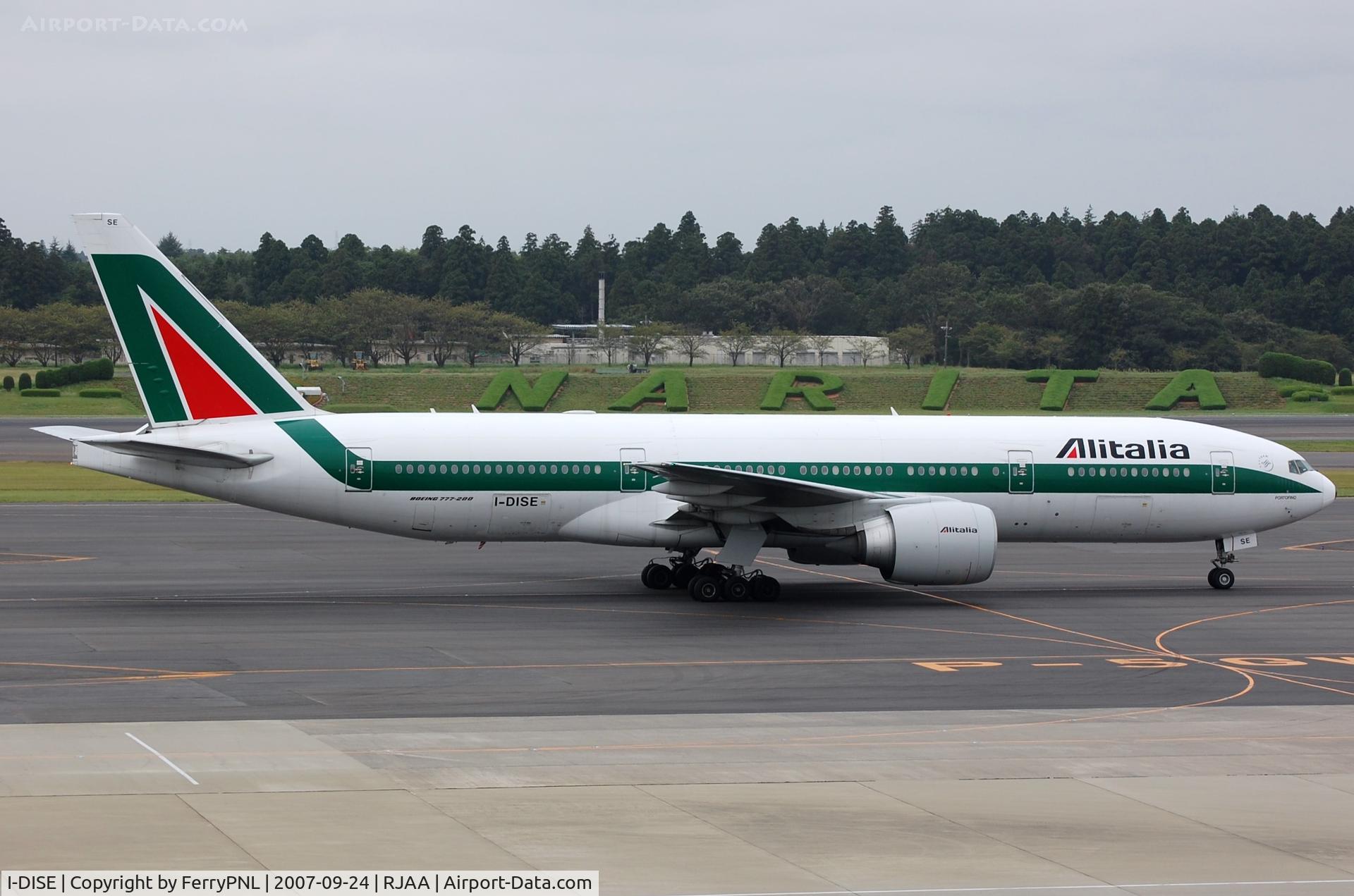 I-DISE, 2002 Boeing 777-243/ER C/N 32856, Alitalia B772, now registered as EI-ISE.