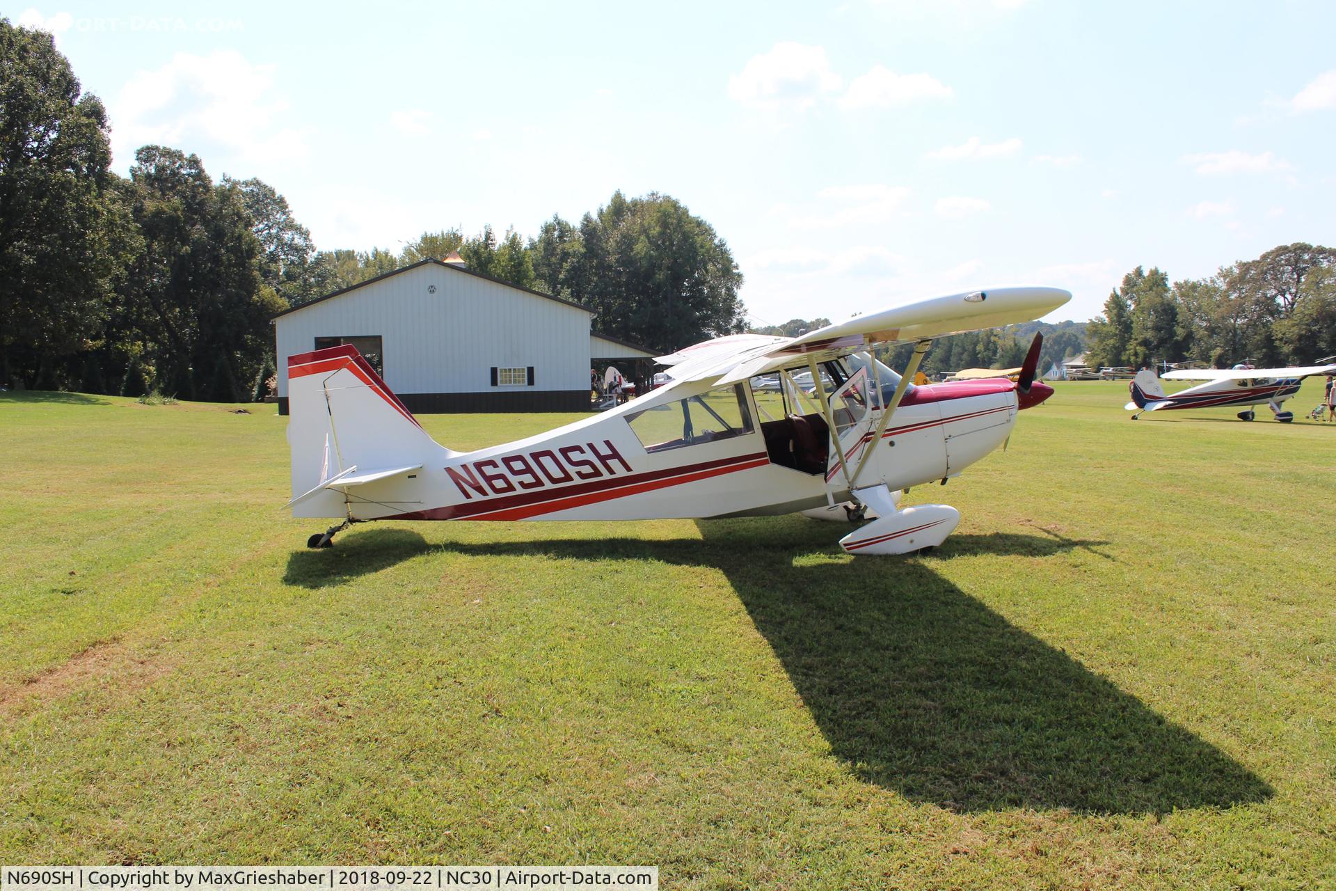 N690SH, 1966 Champion 7GCAA Citabria C/N 132, Miller Air Park Fly In 2018