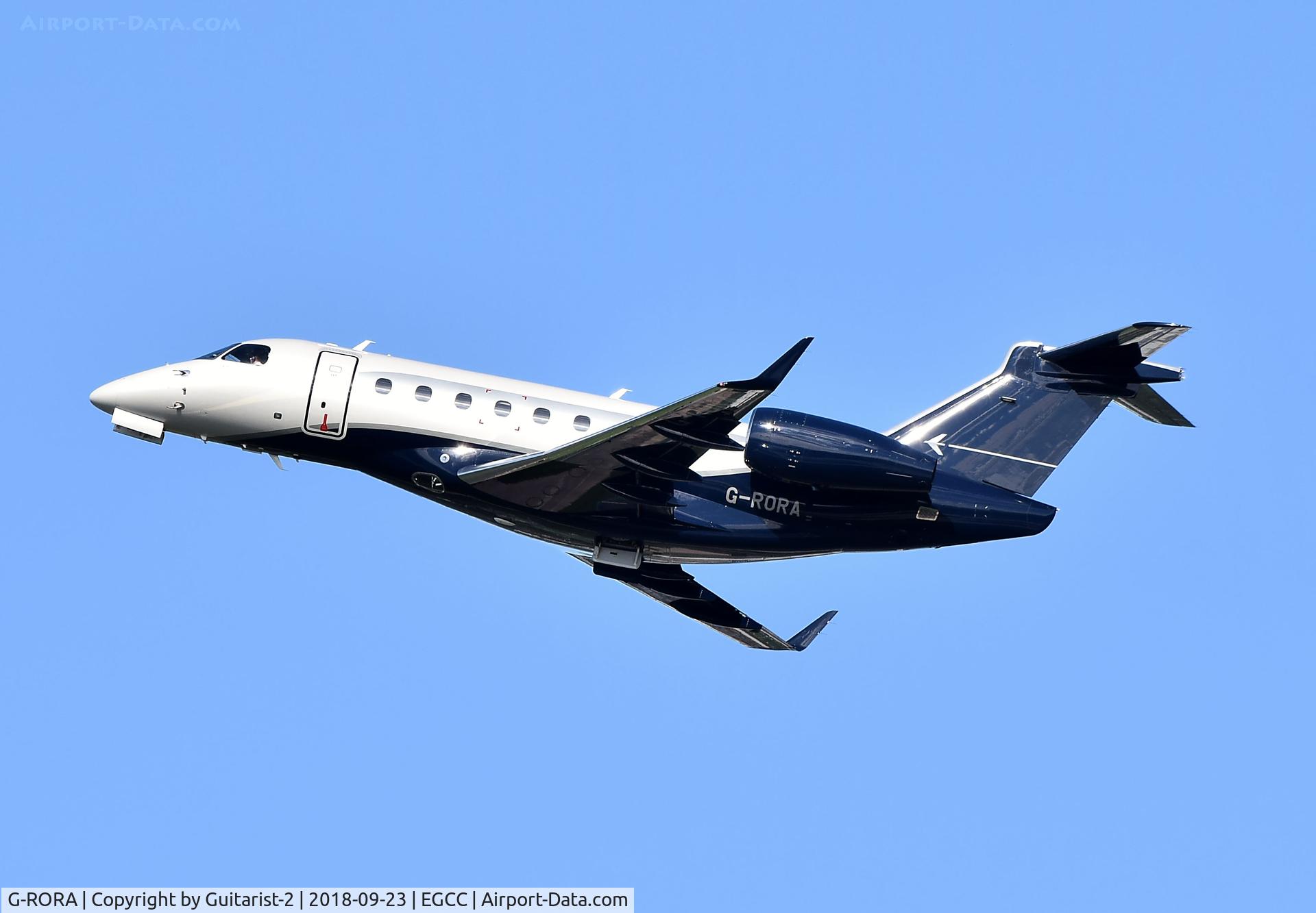 G-RORA, 2018 Embraer EMB-550 Legacy 500 C/N 55000057, At Manchester
