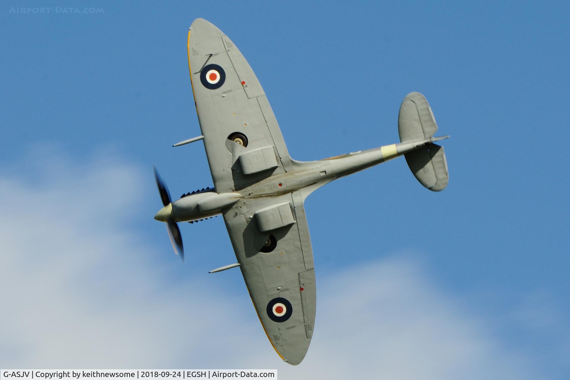 G-ASJV, 1943 Supermarine 361 Spitfire LF.IXb C/N CBAF.IX.552, Welcome visitor.