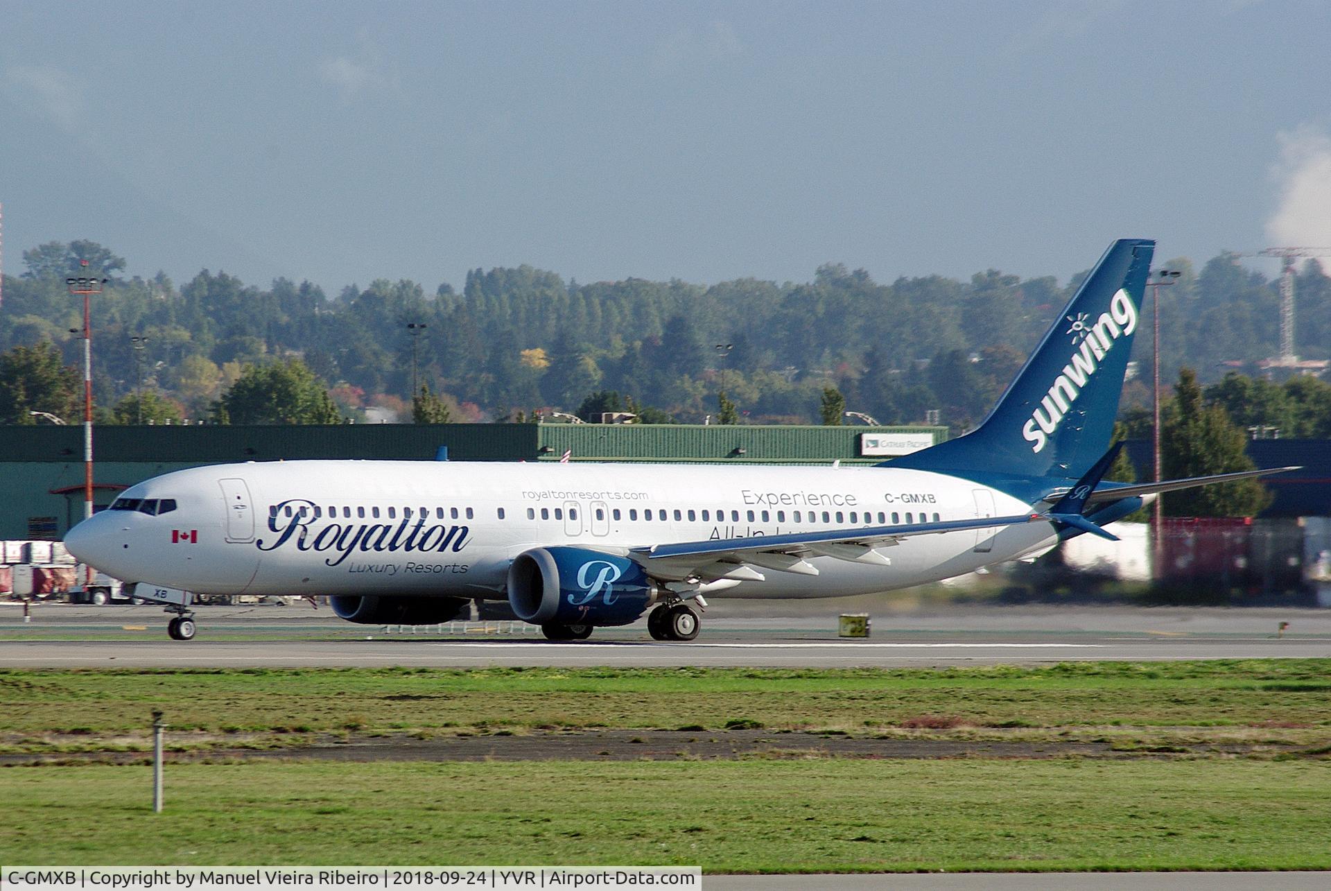 C-GMXB, 2018 Boeing 737-8 MAX C/N 60387, Operating WG575 to SJD