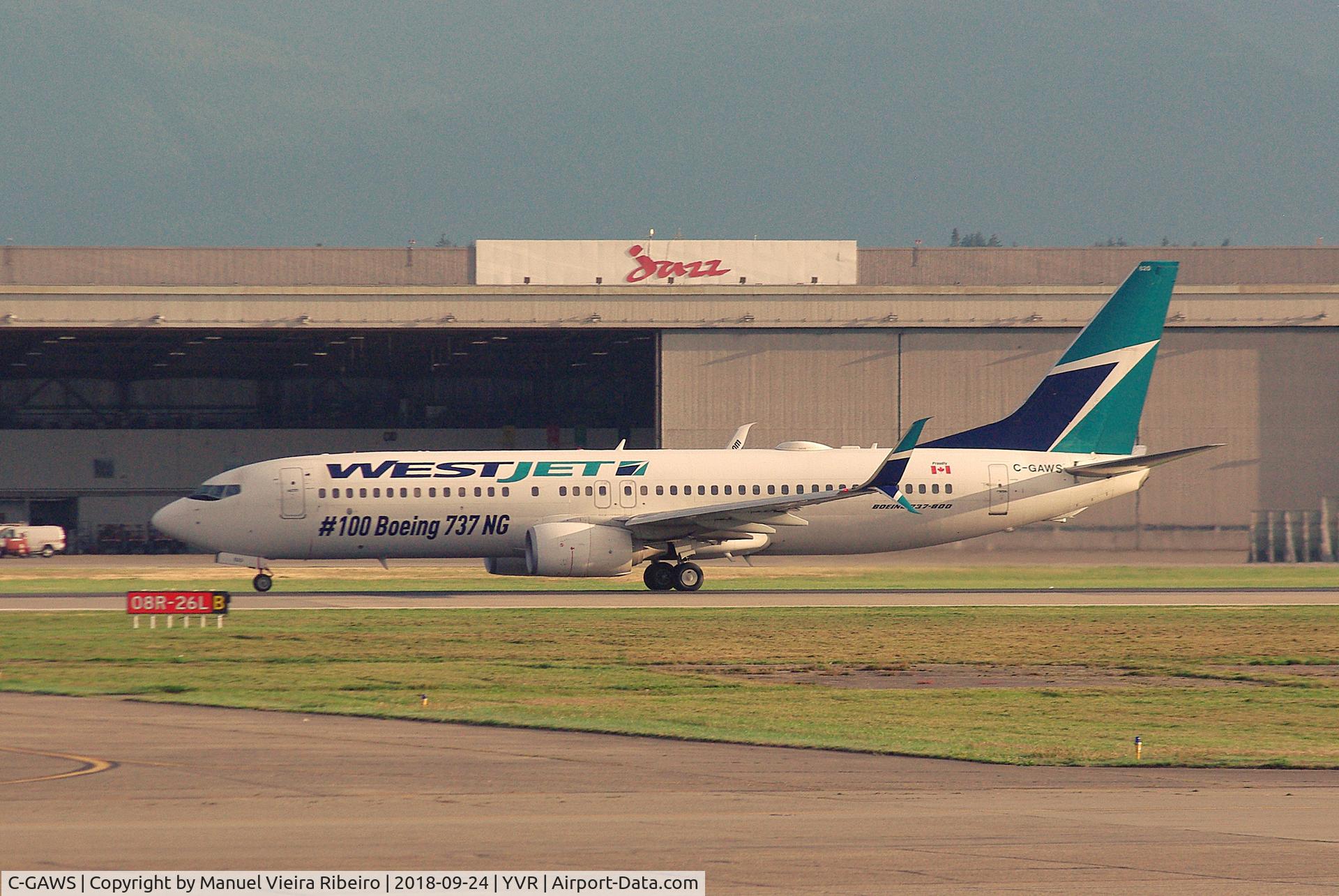 C-GAWS, 2012 Boeing 737-8CT C/N 38880, On the way to LA