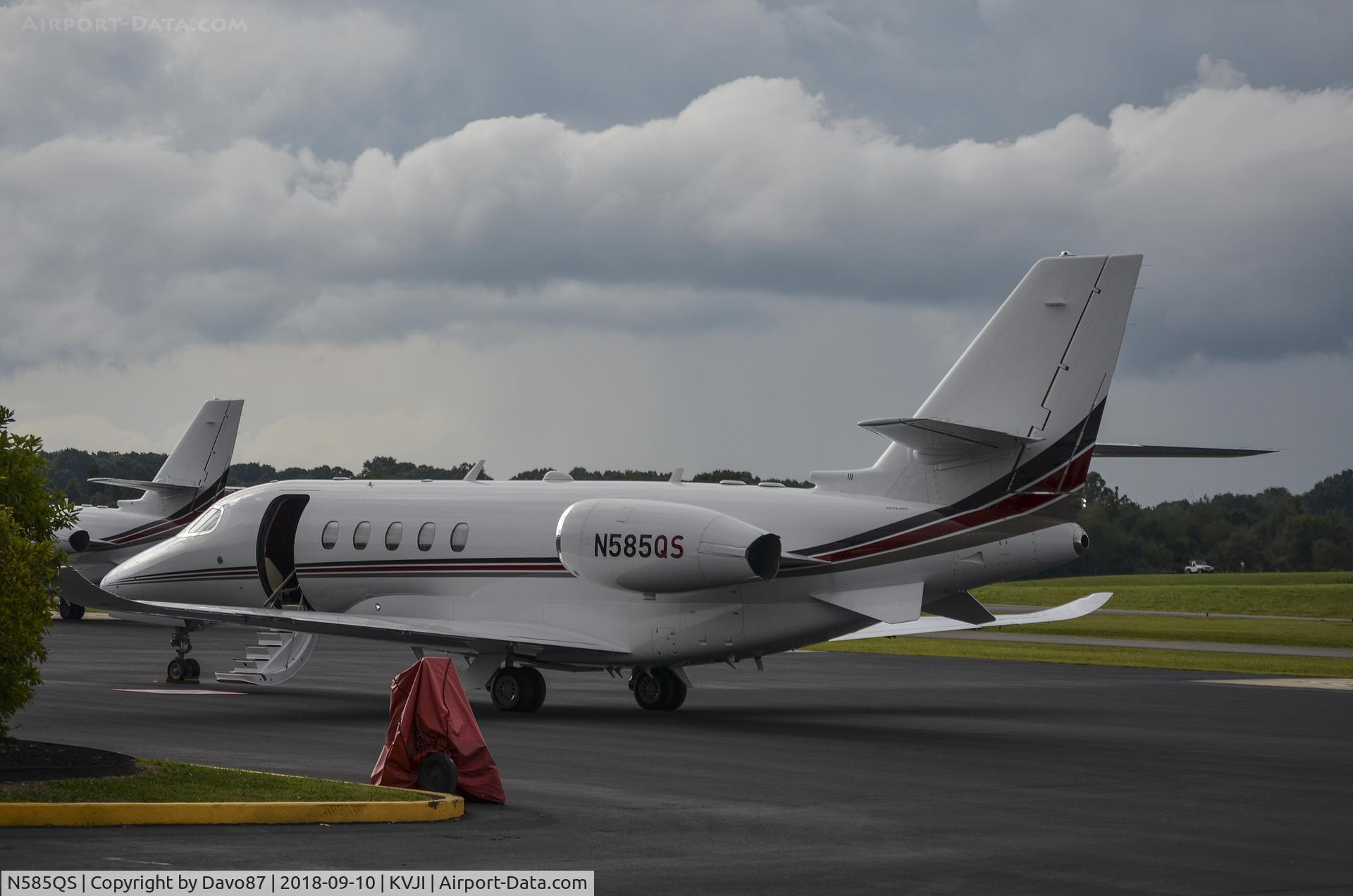 N585QS, 2007 Cessna 560 Citation Excel C/N 560-5748, Parked at Virginia Highlands Airport in Abingdon, VA.