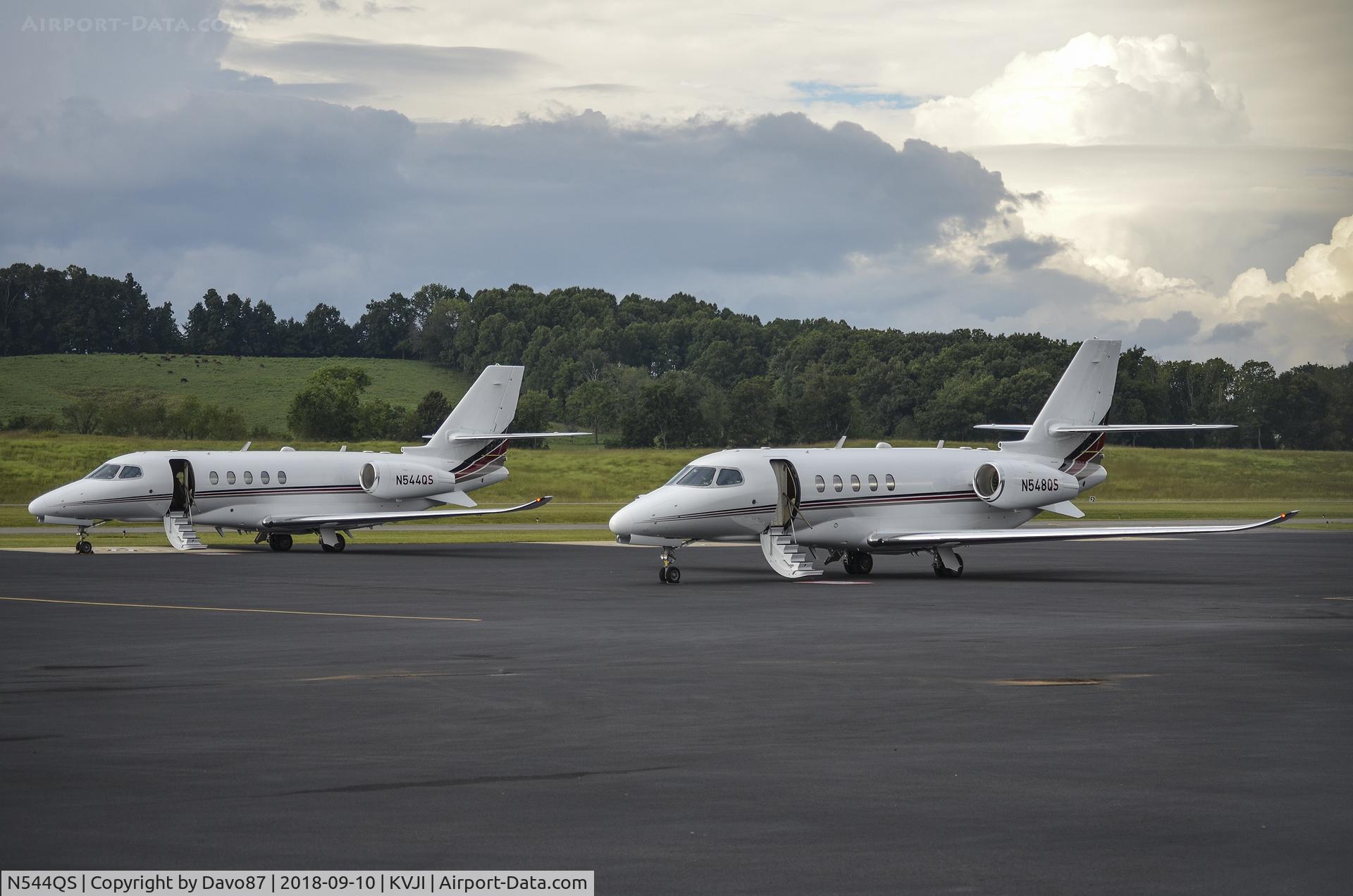 N544QS, 1993 British Aerospace BAE125 HAWKER 1000A C/N 259044, Parked at Virginia Highlands Airport in Abingdon, VA.