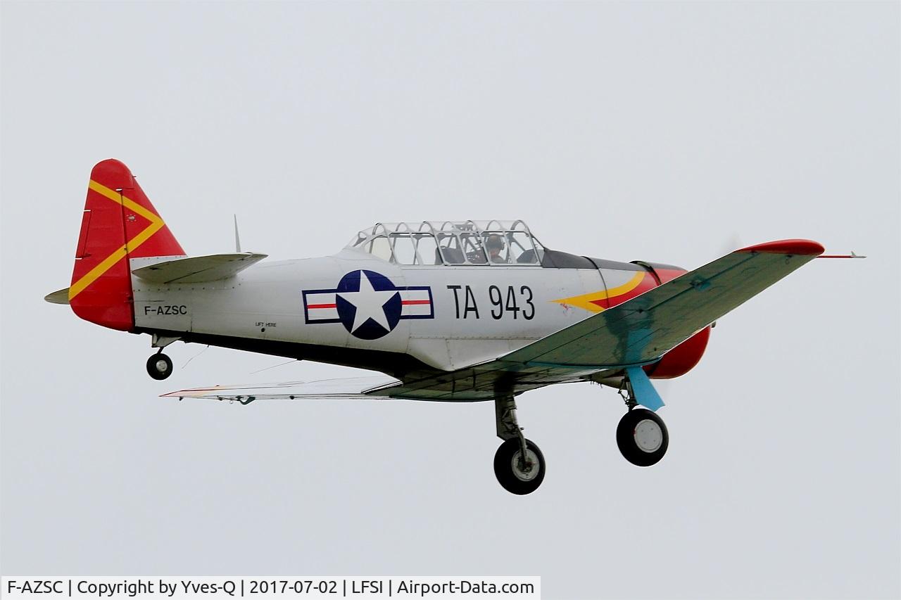 F-AZSC, North American AT-6D Texan C/N 88-15943 (41-34672), North American AT-6D Texan, On display, St Dizier-Robinson Air Base 113 (LFSI) Open day 2017