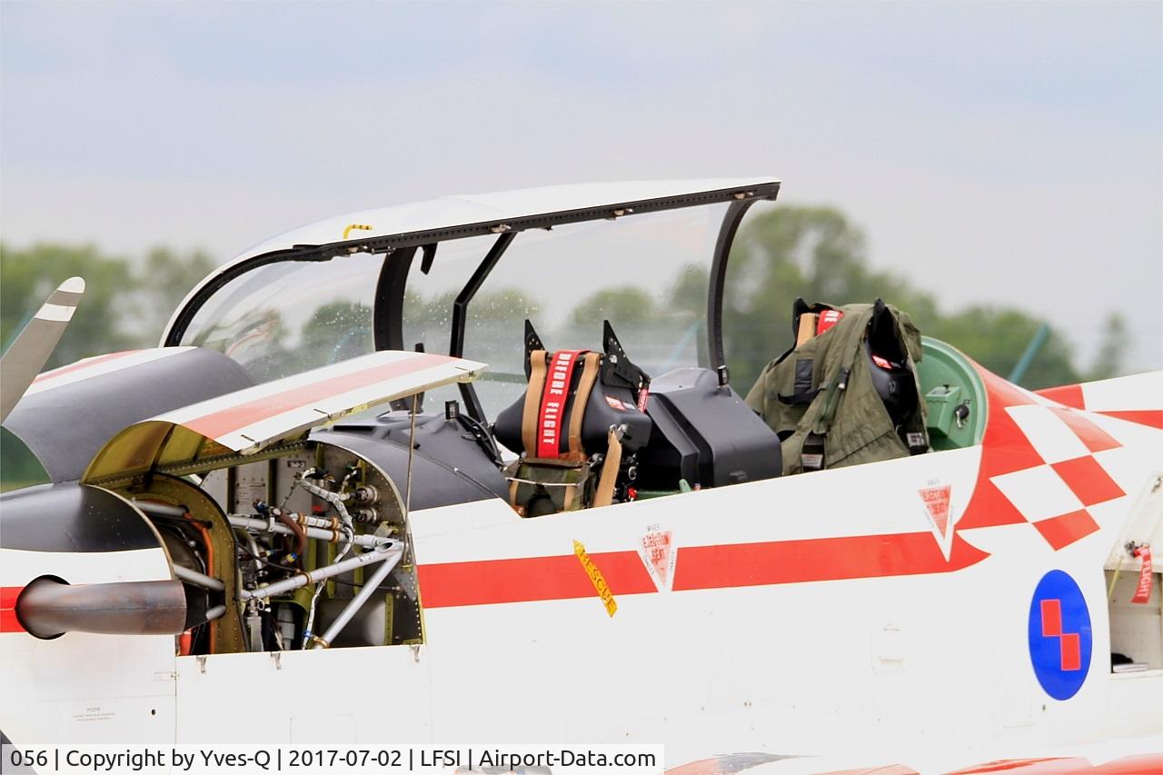 056, Pilatus PC-9M C/N 619, Pilatus PC-9M, Croatian Air Force aerobatic team, Cockpit close up view, St Dizier-Robinson Air Base 113 (LFSI) Open day 2017