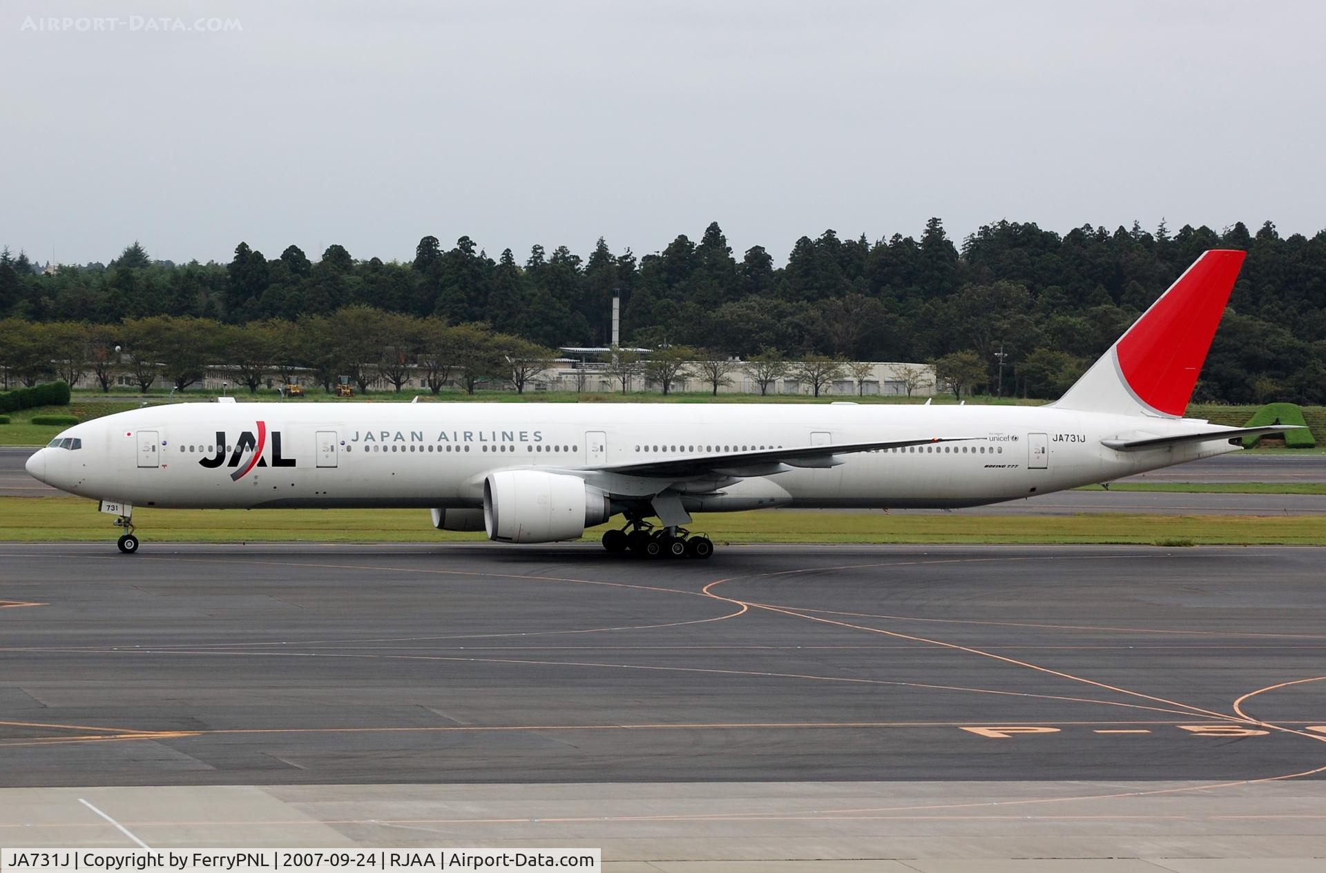 JA731J, 2003 Boeing 777-346/ER C/N 32431, JAL B773