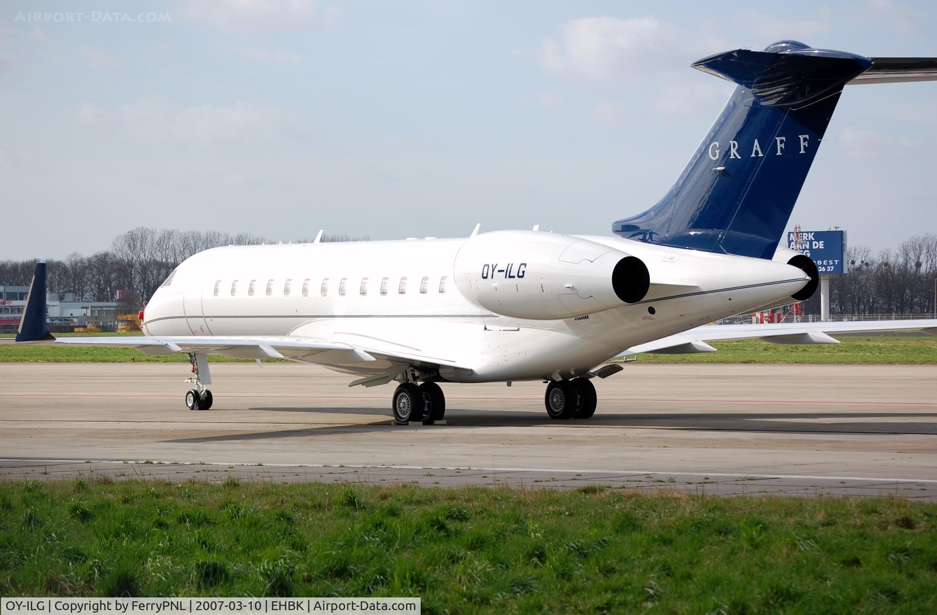 OY-ILG, 2004 Bombardier BD-700 1A10 Global Express C/N 9163, Execujet Global parked in MST