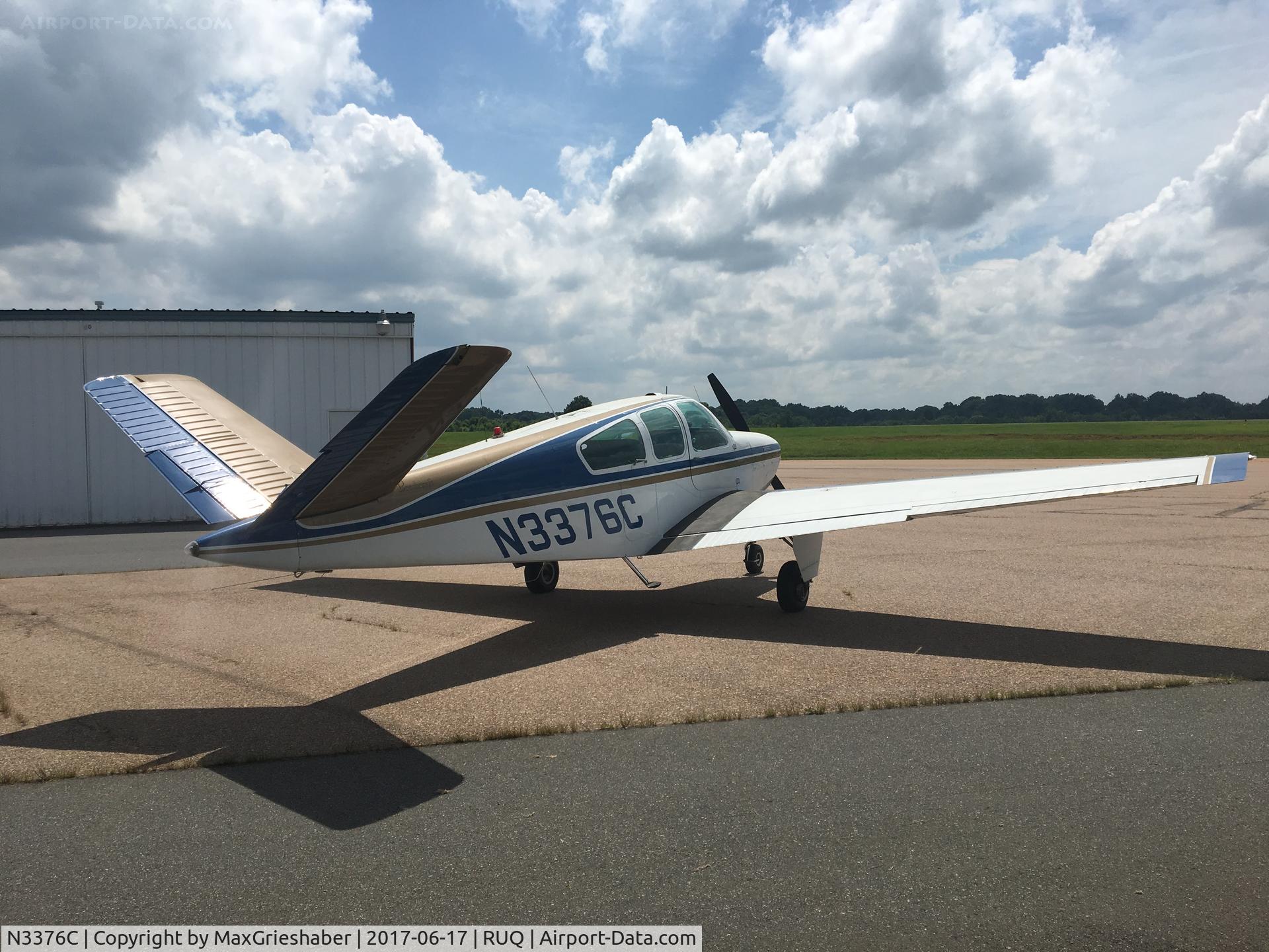 N3376C, 1955 Beech F35 Bonanza C/N D-4043, N3376C @ RUQ