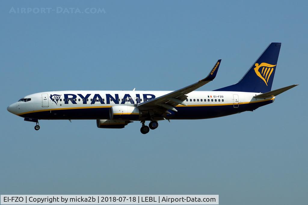 EI-FZO, 2017 Boeing 737-800 C/N 44787, Landing