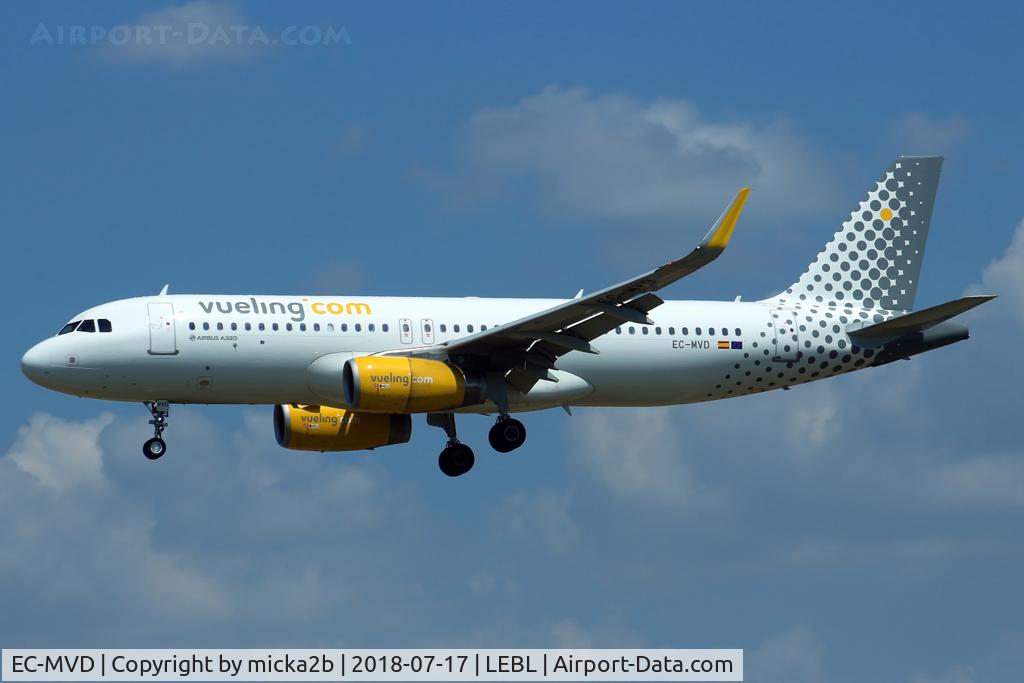 EC-MVD, 2018 Airbus A320-232 C/N 8111, Landing