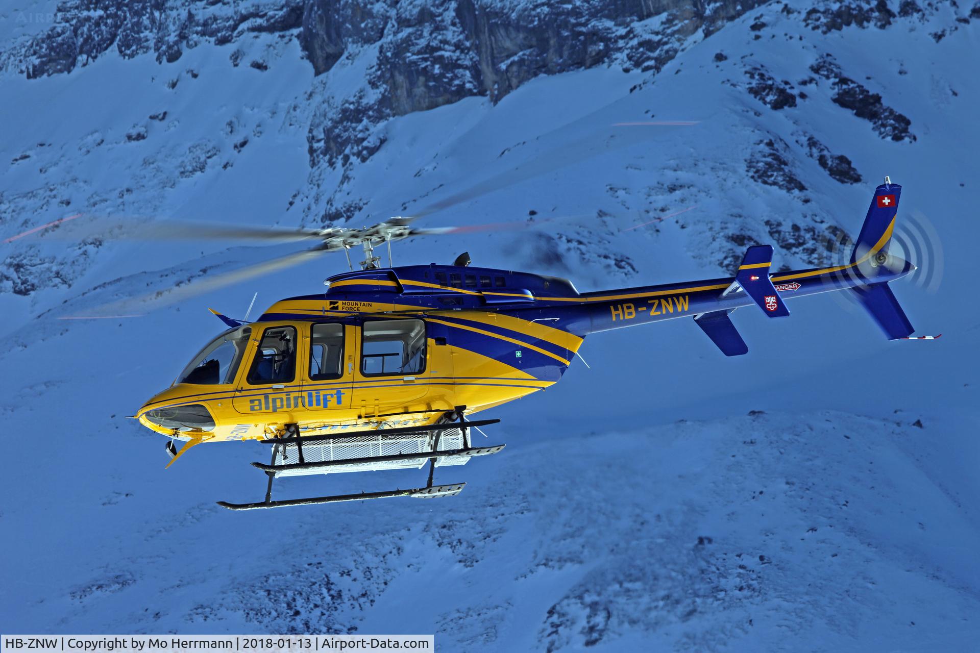 HB-ZNW, 2013 Bell 407GX C/N 54410, Lauberhorn FIS Ski Race