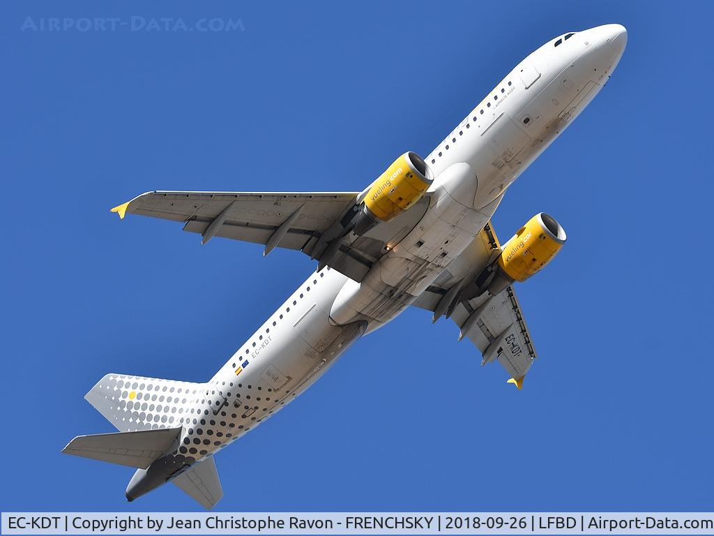 EC-KDT, 2007 Airbus A320-216 C/N 3145, VY2987 take off runway 11 to Malaga AGP