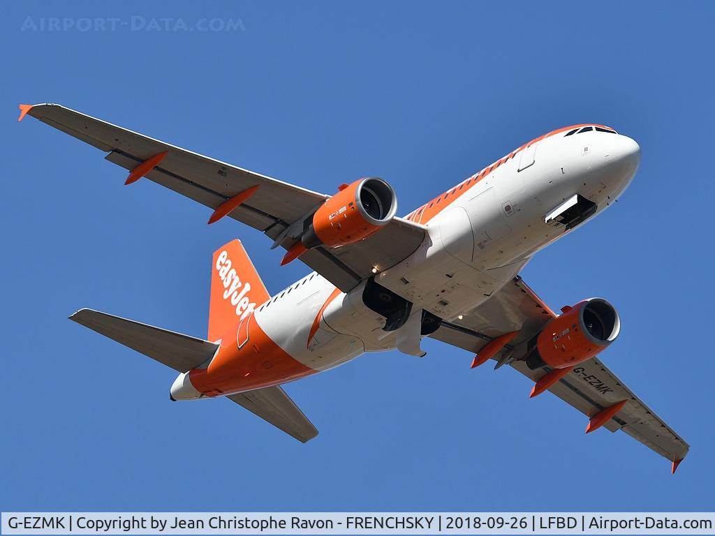G-EZMK, 2004 Airbus A319-111 C/N 2370, after diverted to BOD (médical emergency), U22264 Barcelona (BCN) London (LTN) take off runway 11