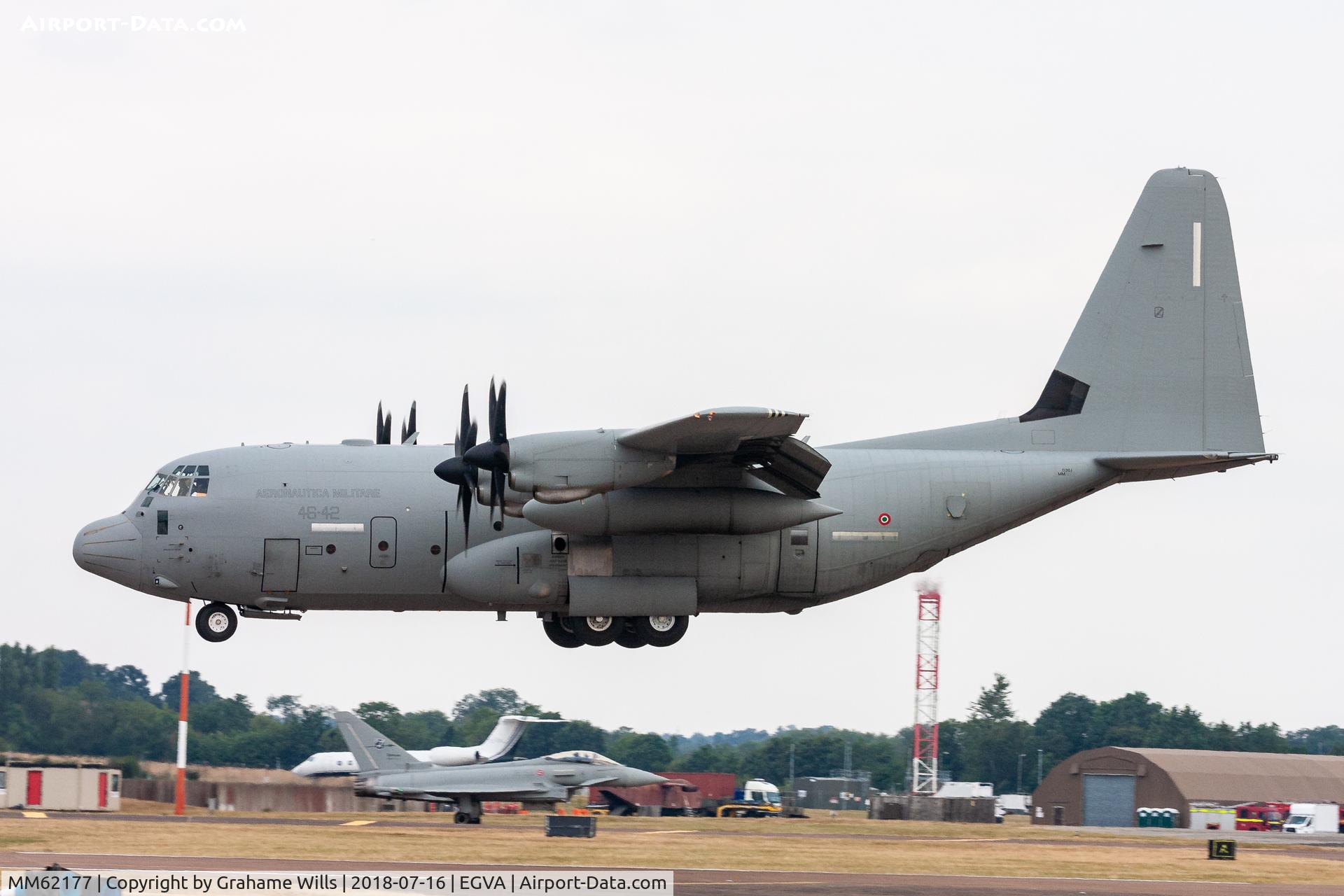 MM62177, Lockheed Martin C-130J-30 Super Hercules C/N 382-5498, Lockheed C-130J  MM62177/46-42 46 BA Italian AF, Fairford 16/7/18