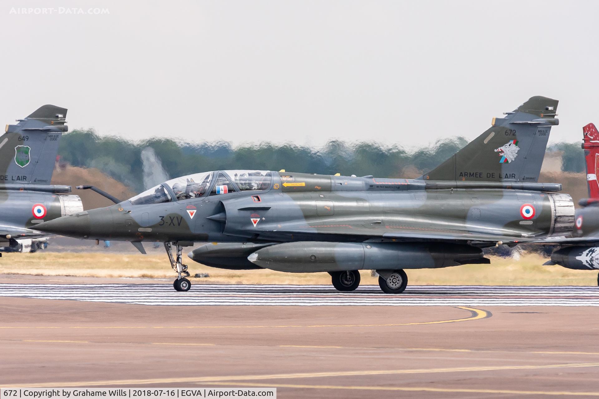 672, Dassault Mirage 2000D C/N 546, Dassault Mirage 2000D 672/3-XV Couteau Delta EC03.003 French AF, Fairford 16/7/18