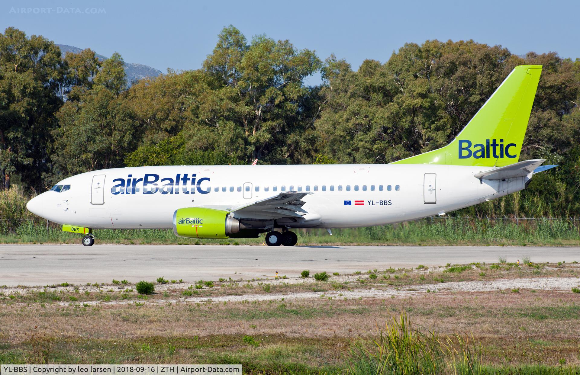 YL-BBS, 1999 Boeing 737-31S C/N 29267, Zakynthos 16.9.2018