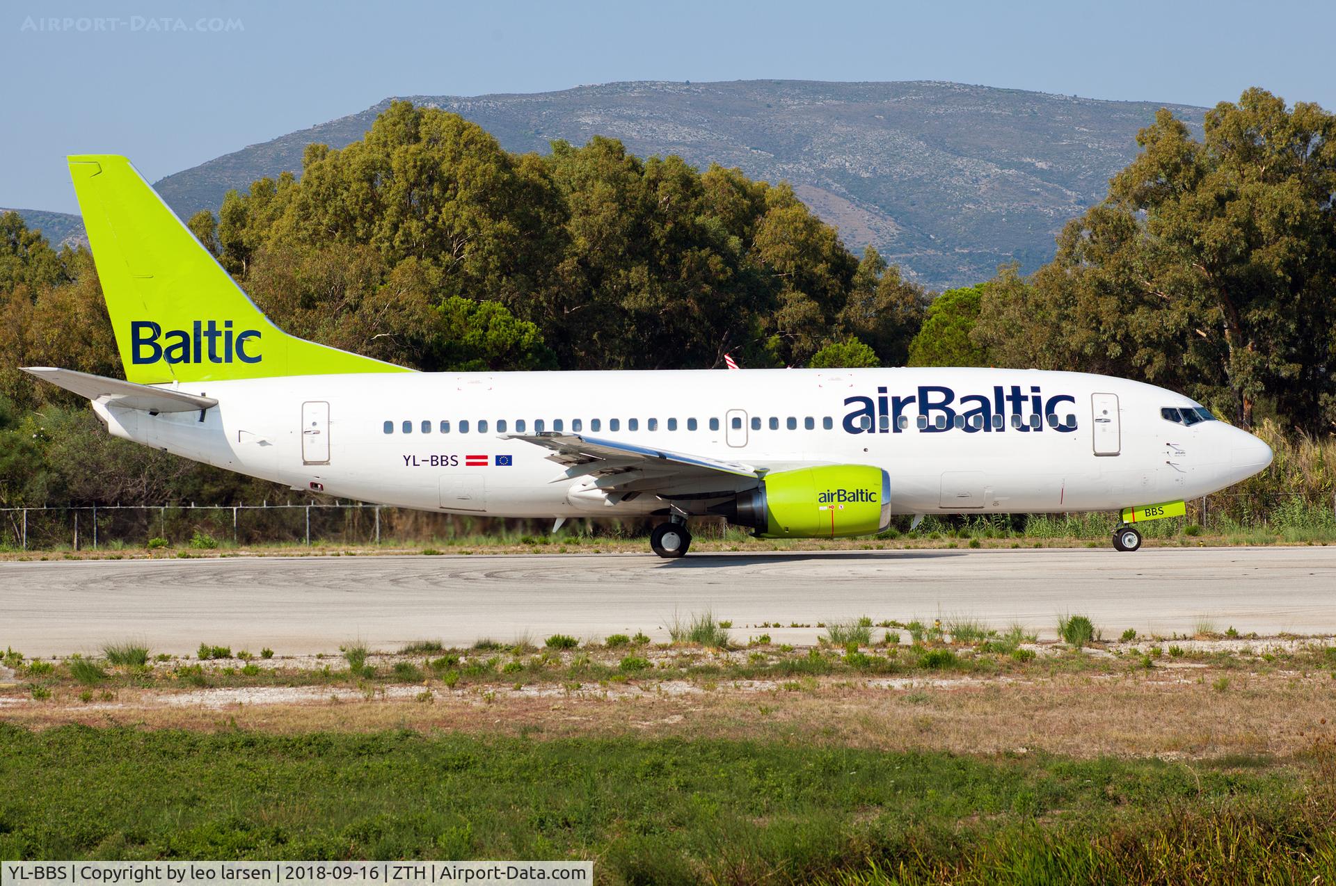 YL-BBS, 1999 Boeing 737-31S C/N 29267, Zakynthos 16.9.2018