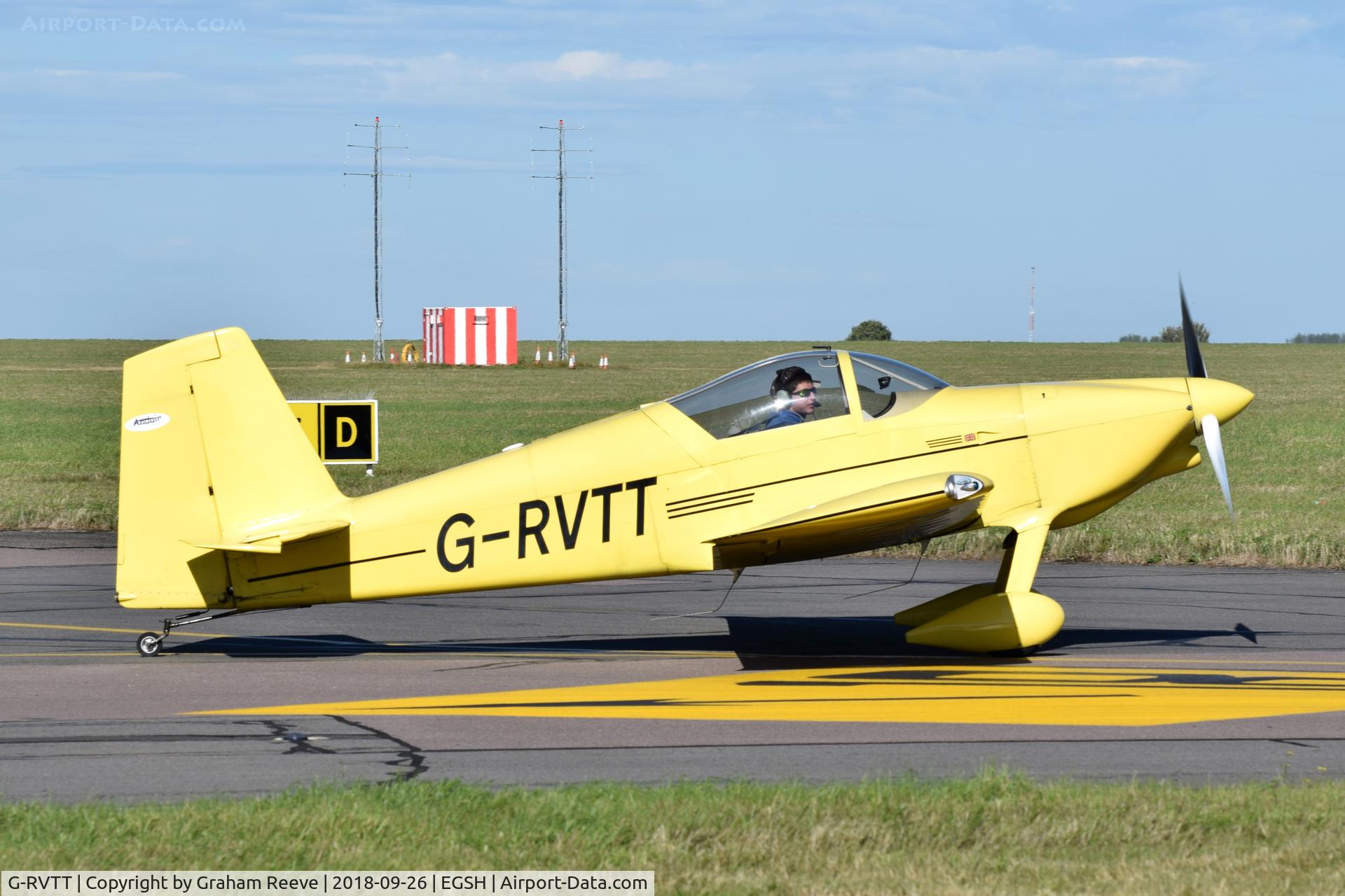 G-RVTT, 2003 Vans RV-7 C/N PFA 323-13852, Departing from Norwich.