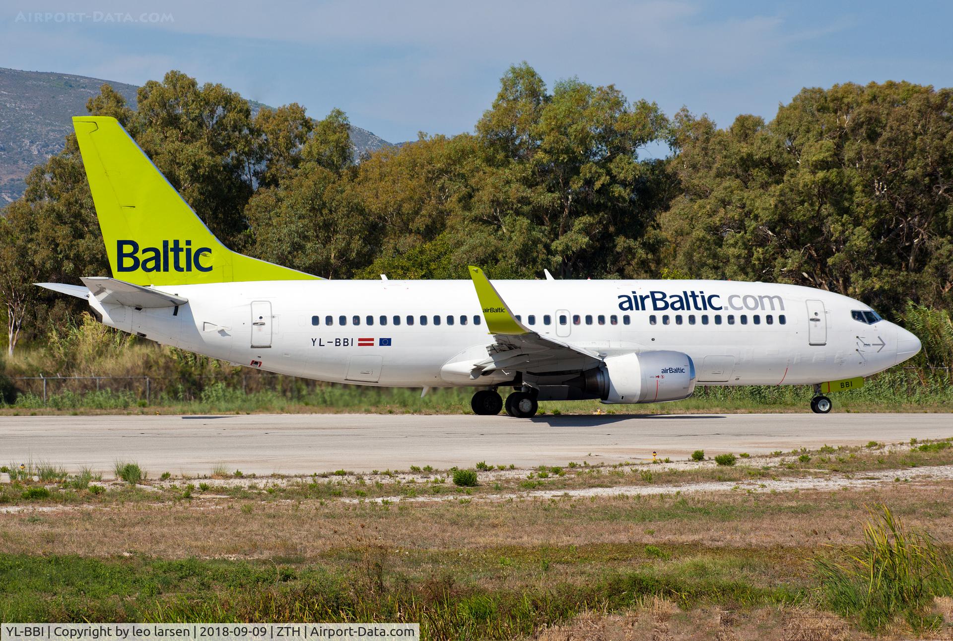 YL-BBI, 1995 Boeing 737-33A C/N 27454, Zakynthos 9.9.2018