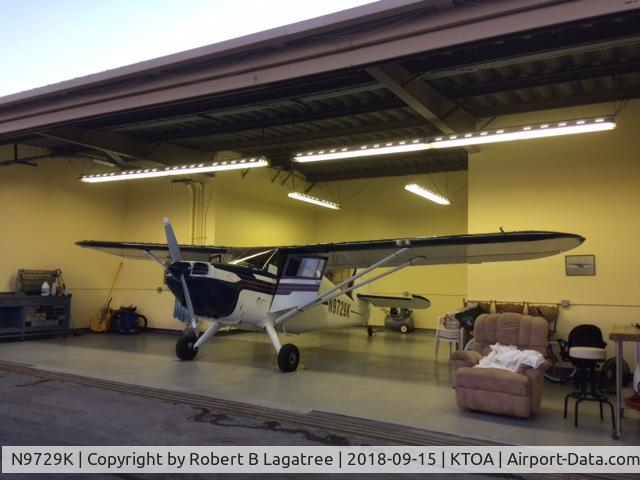 N9729K, 1947 Stinson 108-2 Voyager C/N 108-2729, Business End of Stinson N9729K on way to new hangar