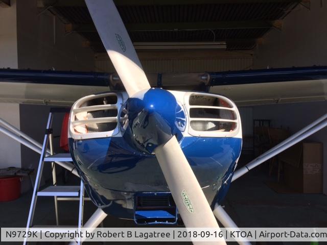 N9729K, 1947 Stinson 108-2 Voyager C/N 108-2729, Stinson N9729K in its new hangar