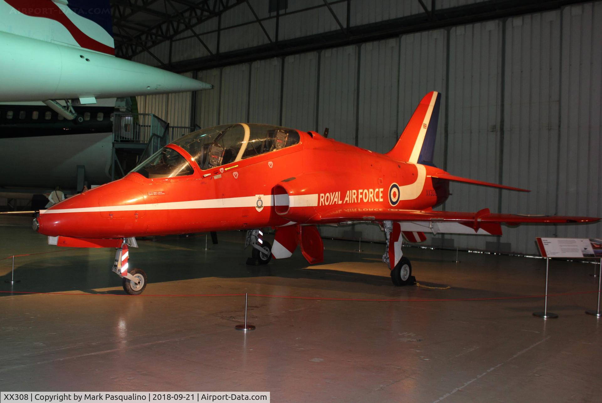 XX308, 1980 Hawker Siddeley Hawk T.1 C/N 143/312133, Hawker Siddeley Hawk  T.1 at the National Museum of Flight