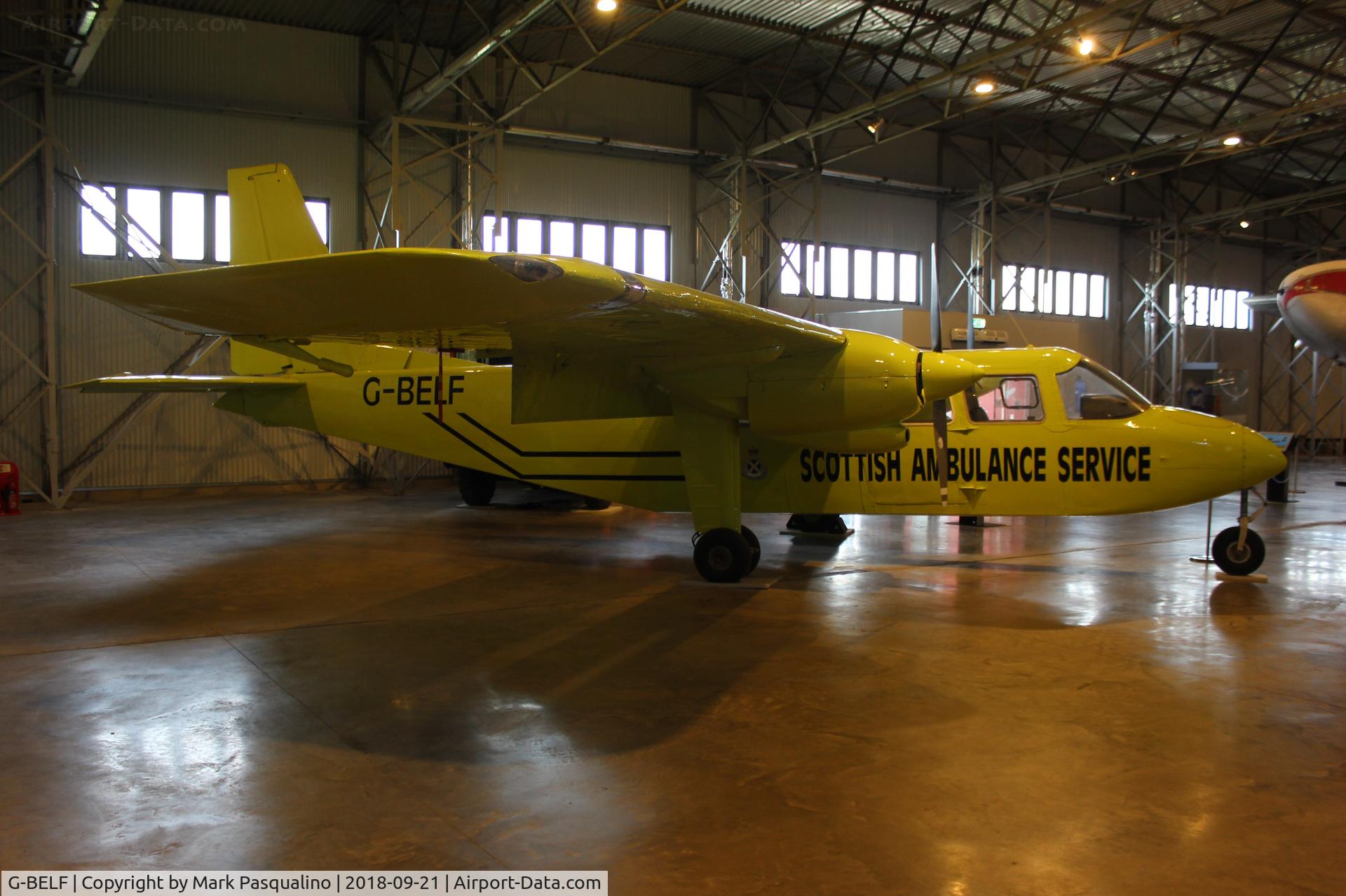 G-BELF, 1977 Britten-Norman BN-2A-26 Islander C/N 823, BN-2A-26 Islander at the National Museum of Flight