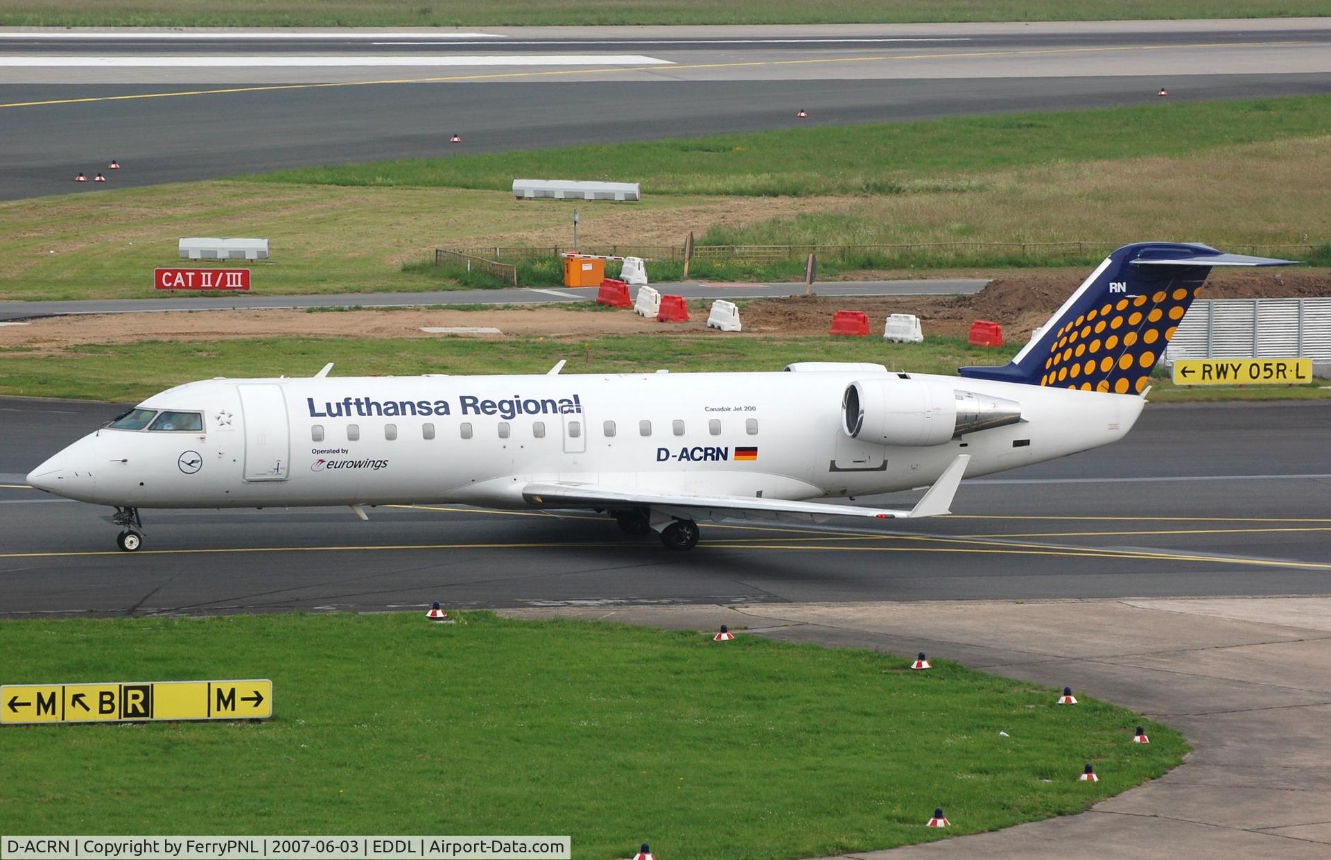 D-ACRN, 2001 Canadair CRJ-200LR (CL-600-2B19) C/N 7486, Lufthansa Regional CL200