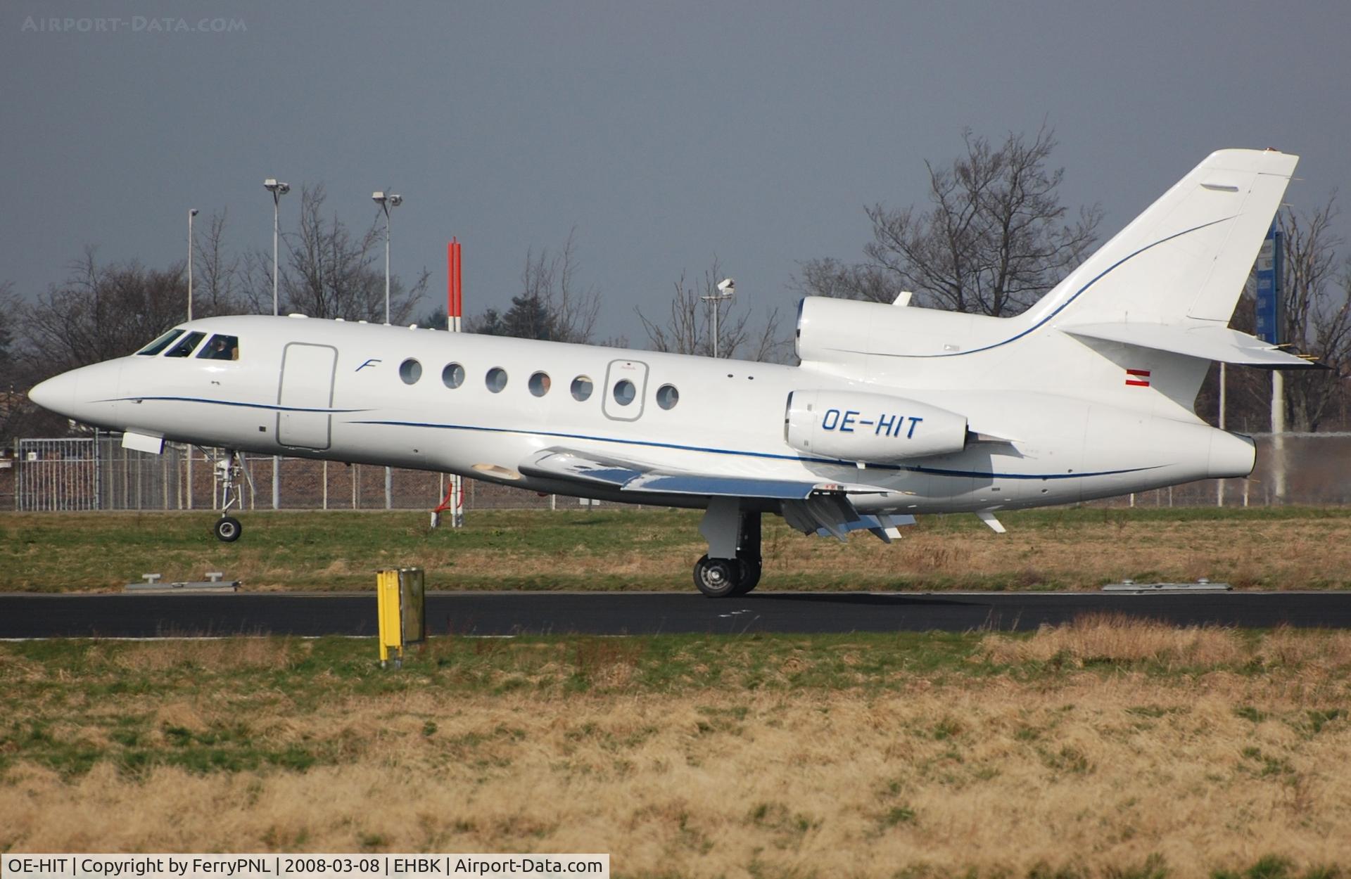 OE-HIT, 1990 Dassault Falcon 50 C/N 222, Flick DA50 landing in MST