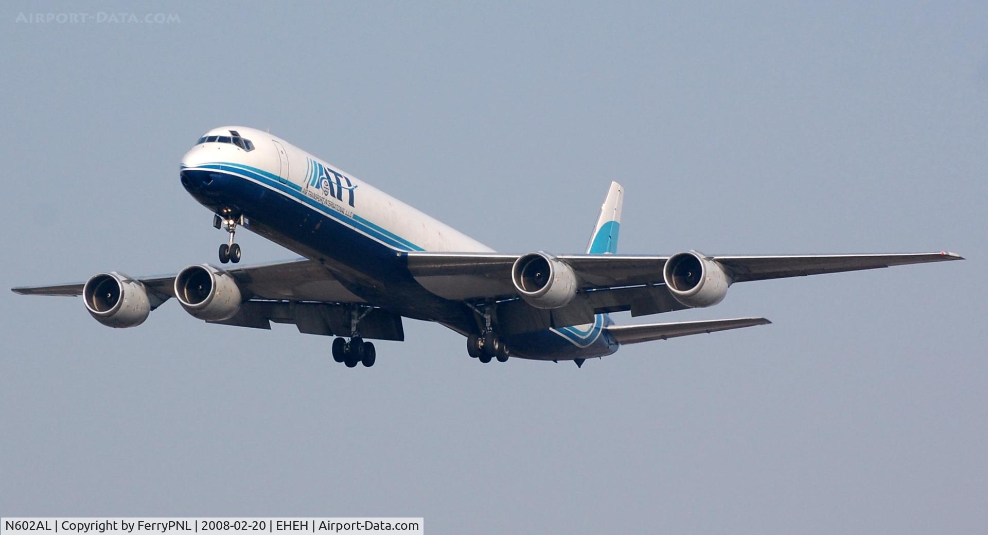 N602AL, 1968 Douglas DC-8-73F C/N 45991, ATI DC8-73F landing in EIN