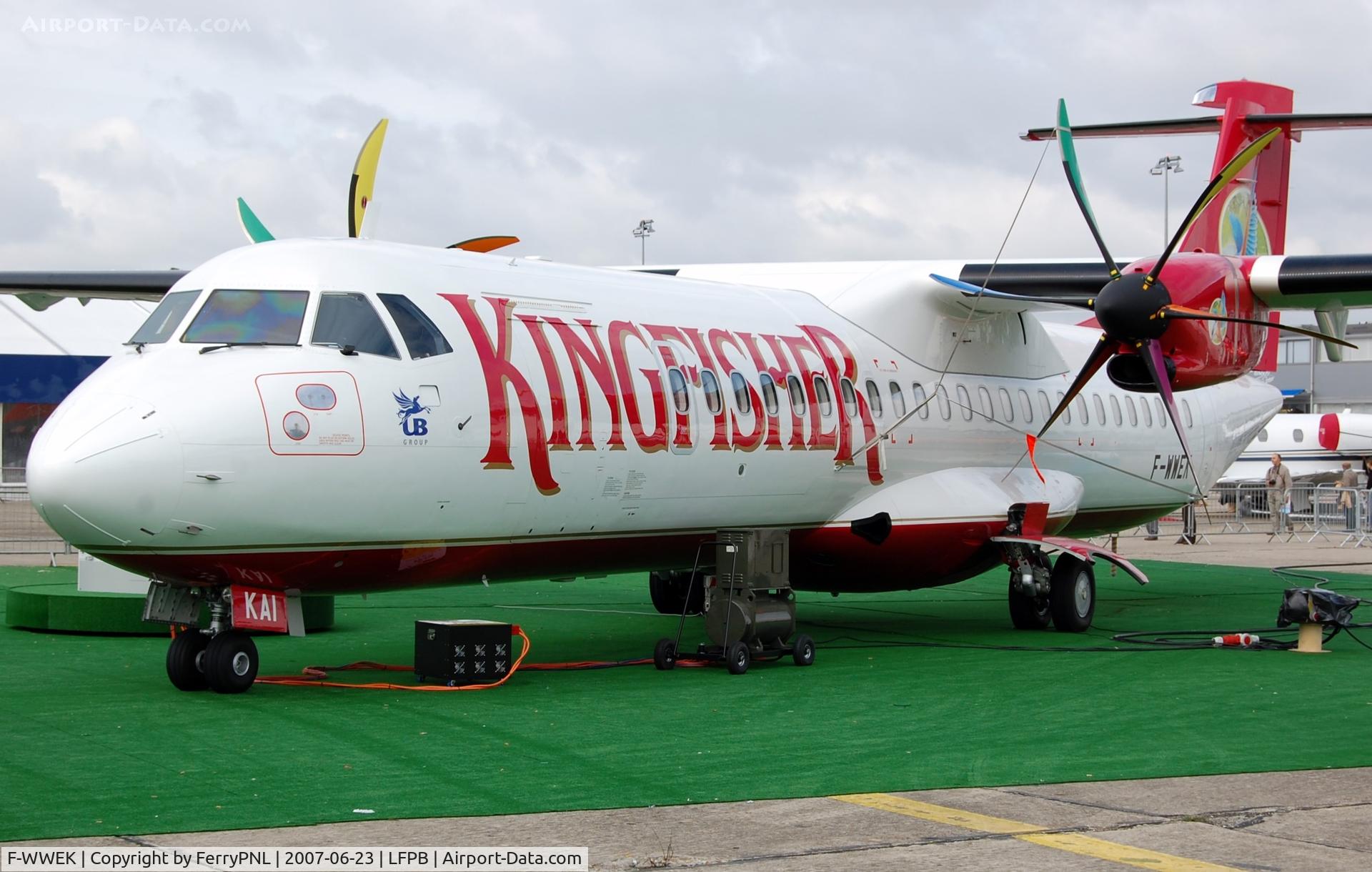 F-WWEK, 2006 ATR 72-212A C/N 730, Kingfisher ATR72 cn 750, to be registered as VT-KAI.