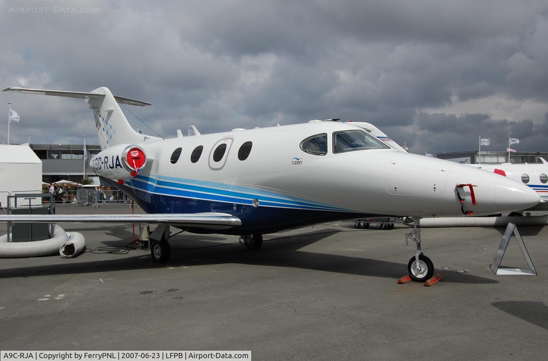 A9C-RJA, 2007 Hawker Beechcraft 390 Premier 1A C/N RB-195, Premier 1 displayed at 2007 Paris Airshow
