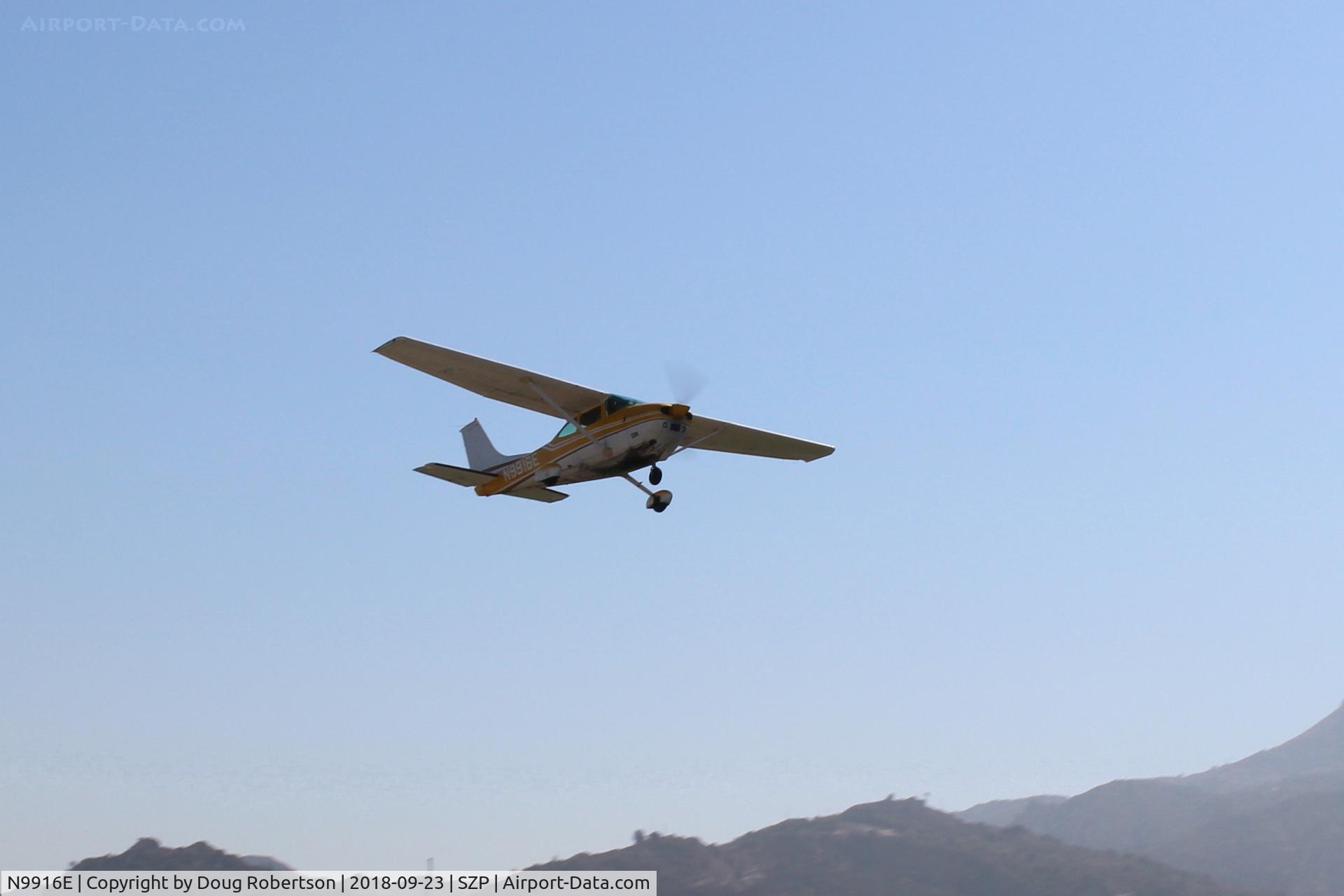 N9916E, 1975 Cessna 182P Skylane C/N 18263976, 1975 Cessna 182P SKYLANE, Continental O-470 230 Hp, takeoff climb Rwy 22