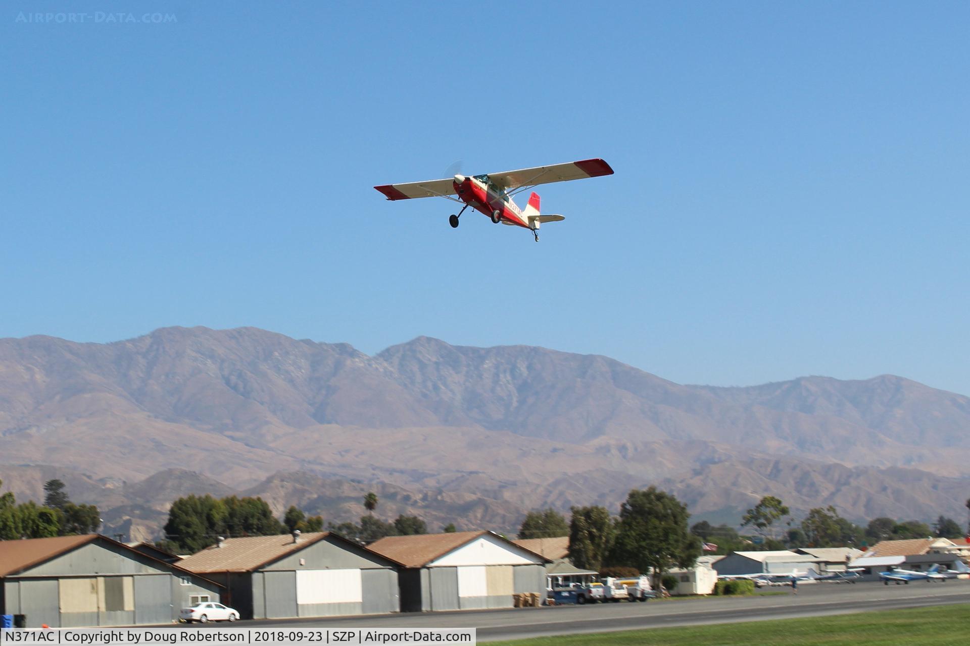 N371AC, 2002 American Champion 8GCBC Scout C/N 435-2002, 2002 American Champion 8GCBC SCOUT, Lycoming O-360 180 Hp, takeoff climb Rwy 22