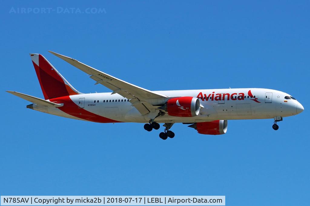N785AV, 2015 Boeing 787-8 Dreamliner Dreamliner C/N 37507, Landing