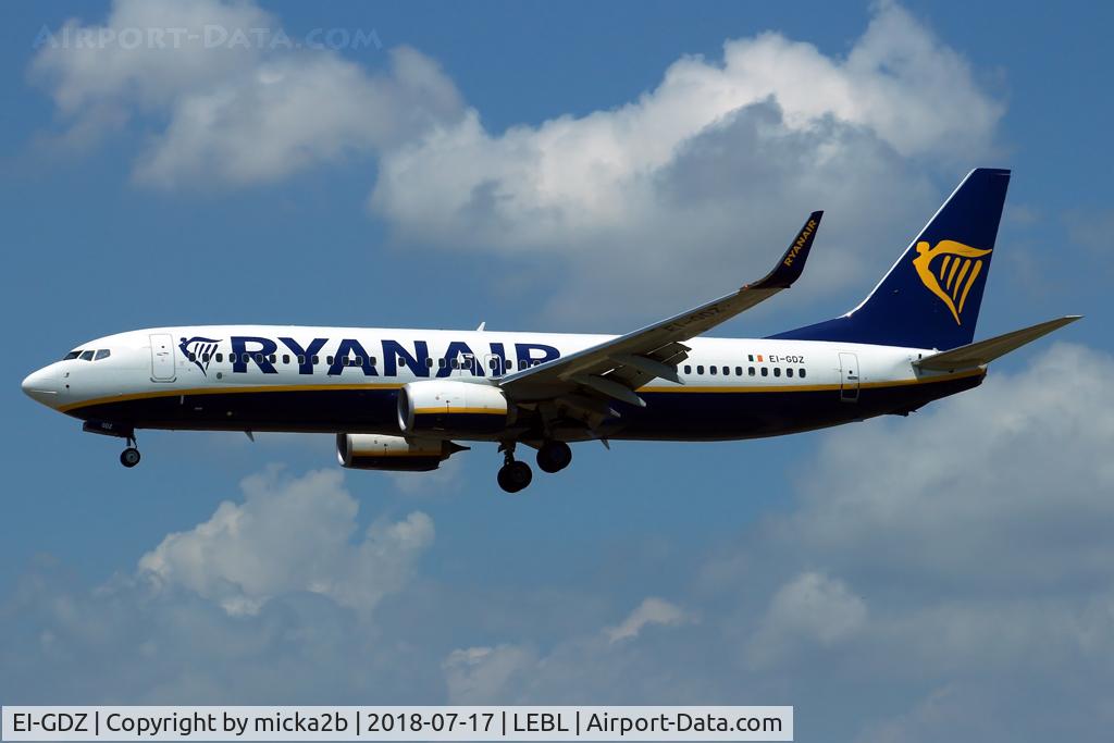 EI-GDZ, 2018 Boeing 737-800 C/N 44820, Landing