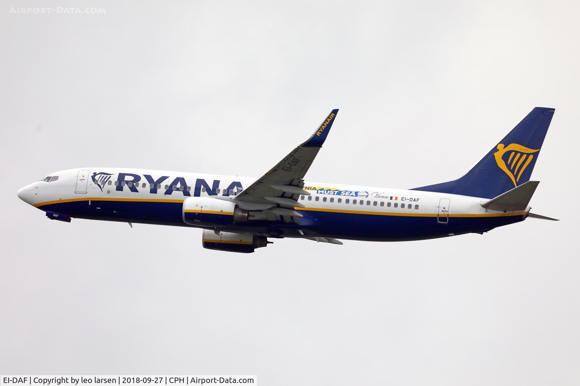 EI-DAF, 2002 Boeing 737-8AS C/N 29939, Copenhagen 27.9.2018