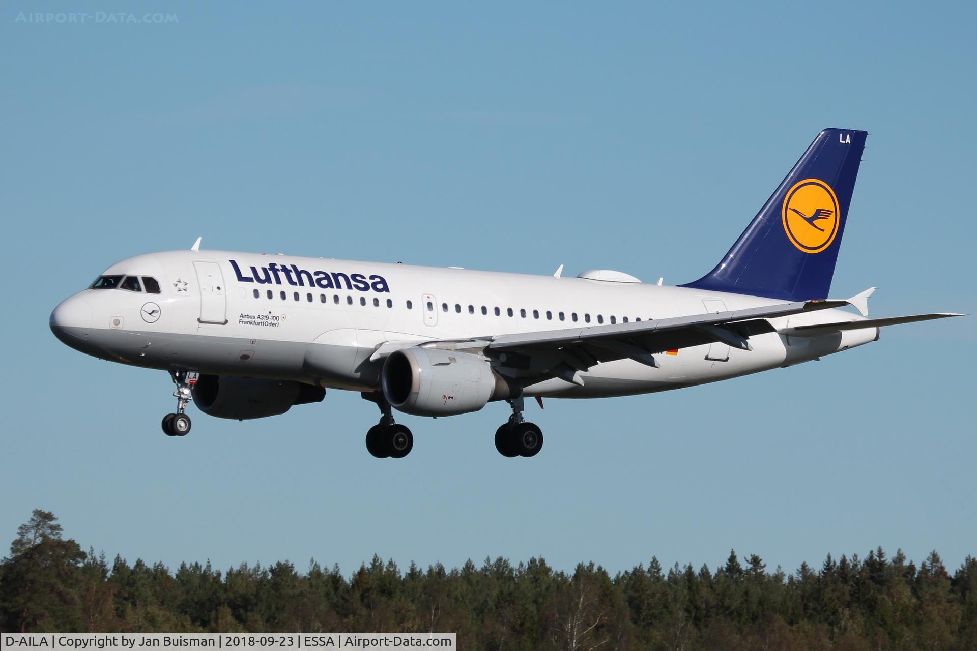 D-AILA, 1996 Airbus A319-114 C/N 609, Lufthansa