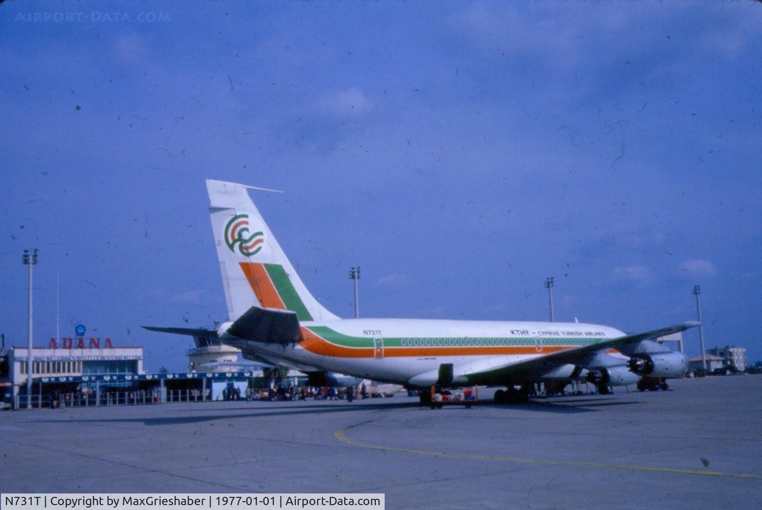 N731T, 1962 Boeing 720-027 C/N 18423, 1977 in Turkey, Cyprus Turkish Airlines
