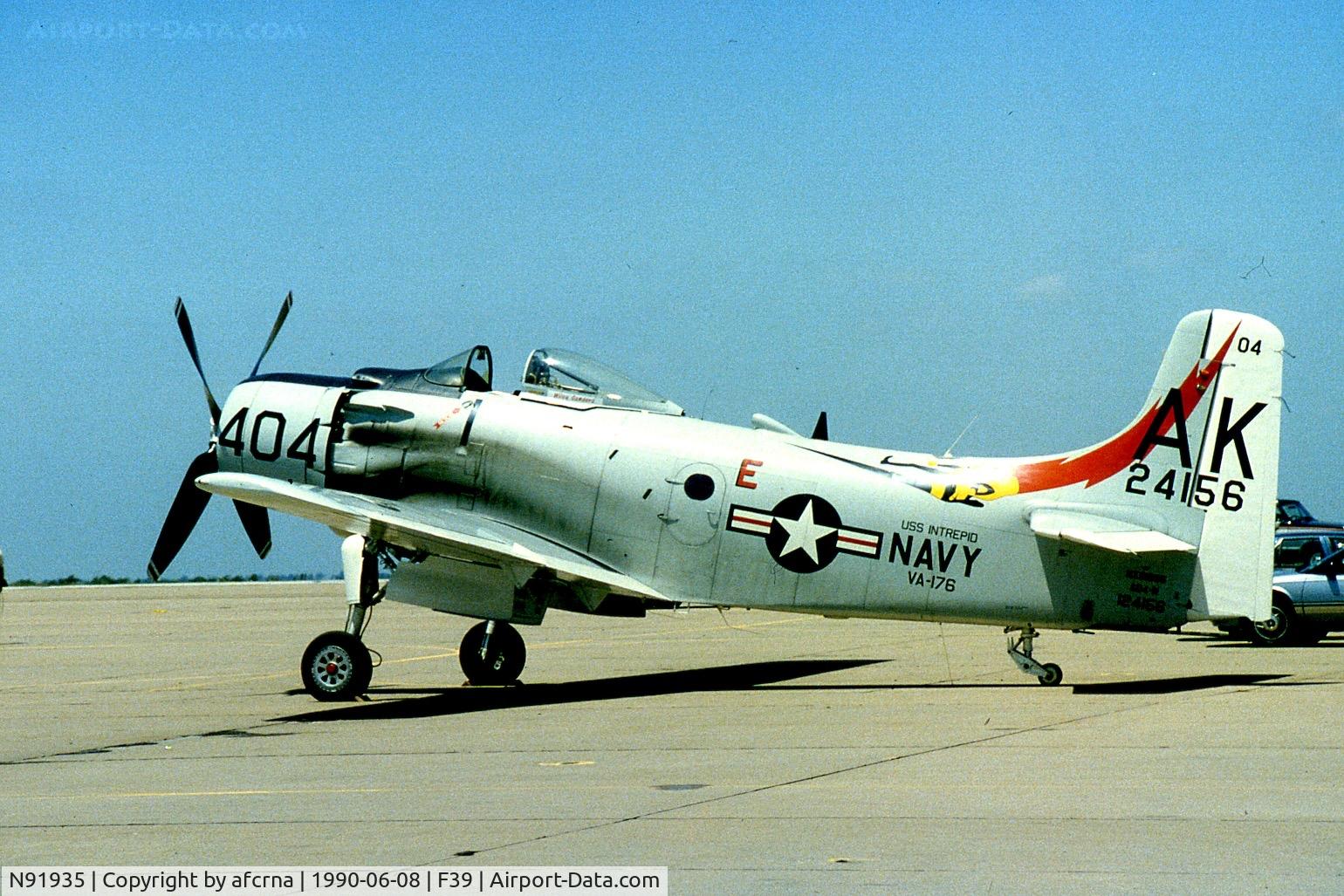N91935, Douglas AD-4N Skyraider C/N 7462, At the Texas Air Races, former Perrin AFB