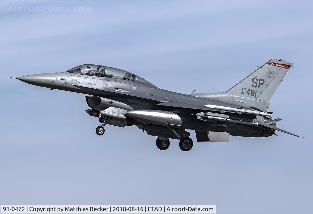 91-0472, General Dynamics F-16D Fighting Falcon C/N CD-27, 91-0472