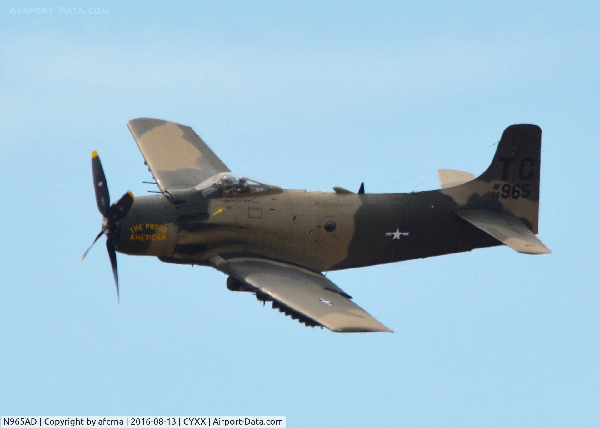 N965AD, 1952 Douglas A-1D Skyraider (AD-4NA) C/N 7765, ABBOTSFORD INTERNATIONAL AIRSHOW 2016