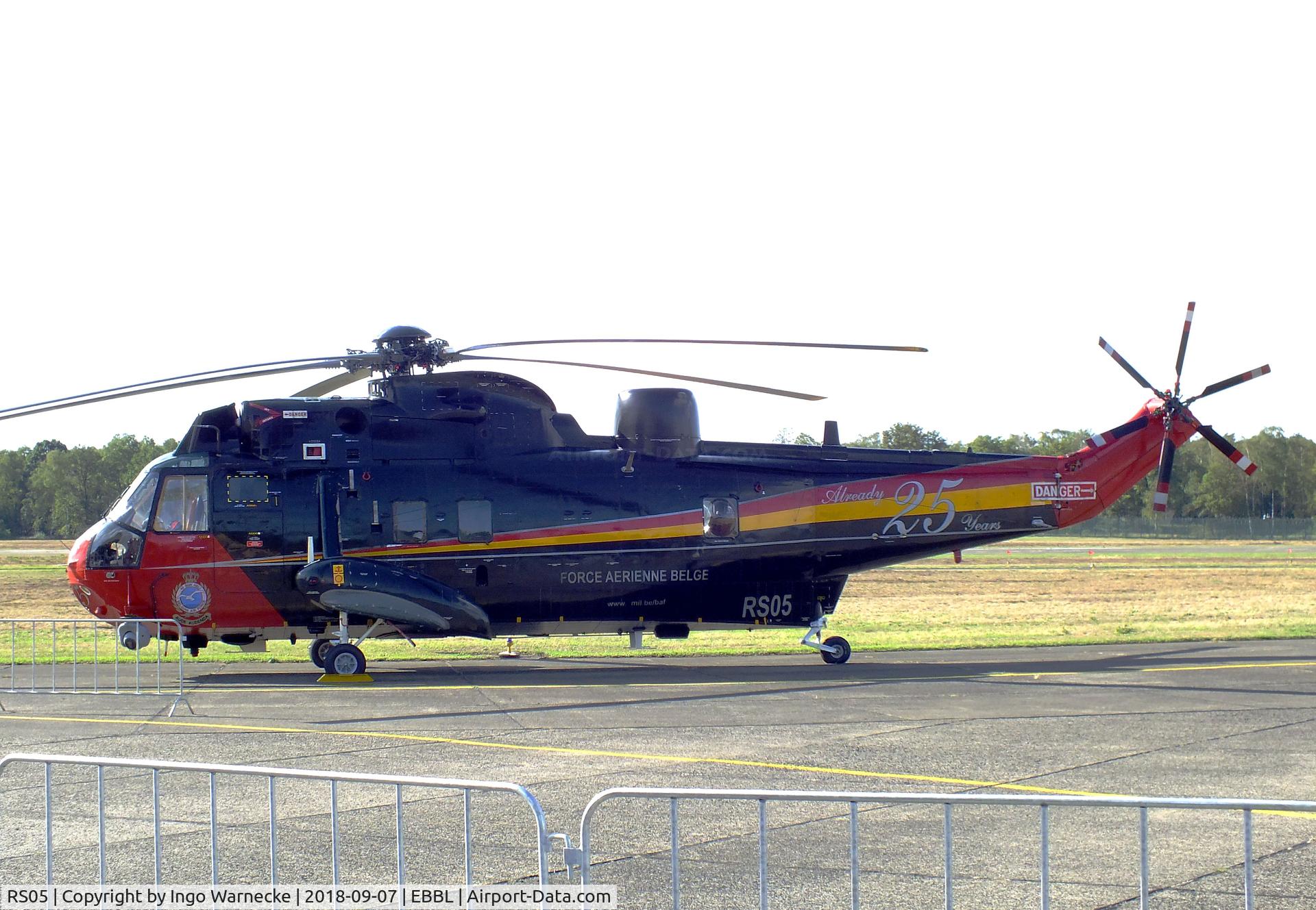 RS05, 1976 Westland Sea King Mk.48 C/N WA835, Westland (Sikorsky SH-3) Sea King Mk48 of the FAeB (Belgian Air Force) in '25 years in Koksijde' special colours at the 2018 BAFD spotters day, Kleine Brogel airbase