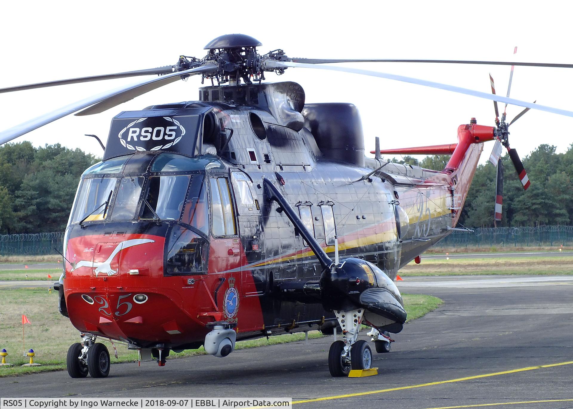 RS05, 1976 Westland Sea King Mk.48 C/N WA835, Westland (Sikorsky SH-3) Sea King Mk48 of the FAeB (Belgian Air Force) in '25 years in Koksijde' special colours at the 2018 BAFD spotters day, Kleine Brogel airbase