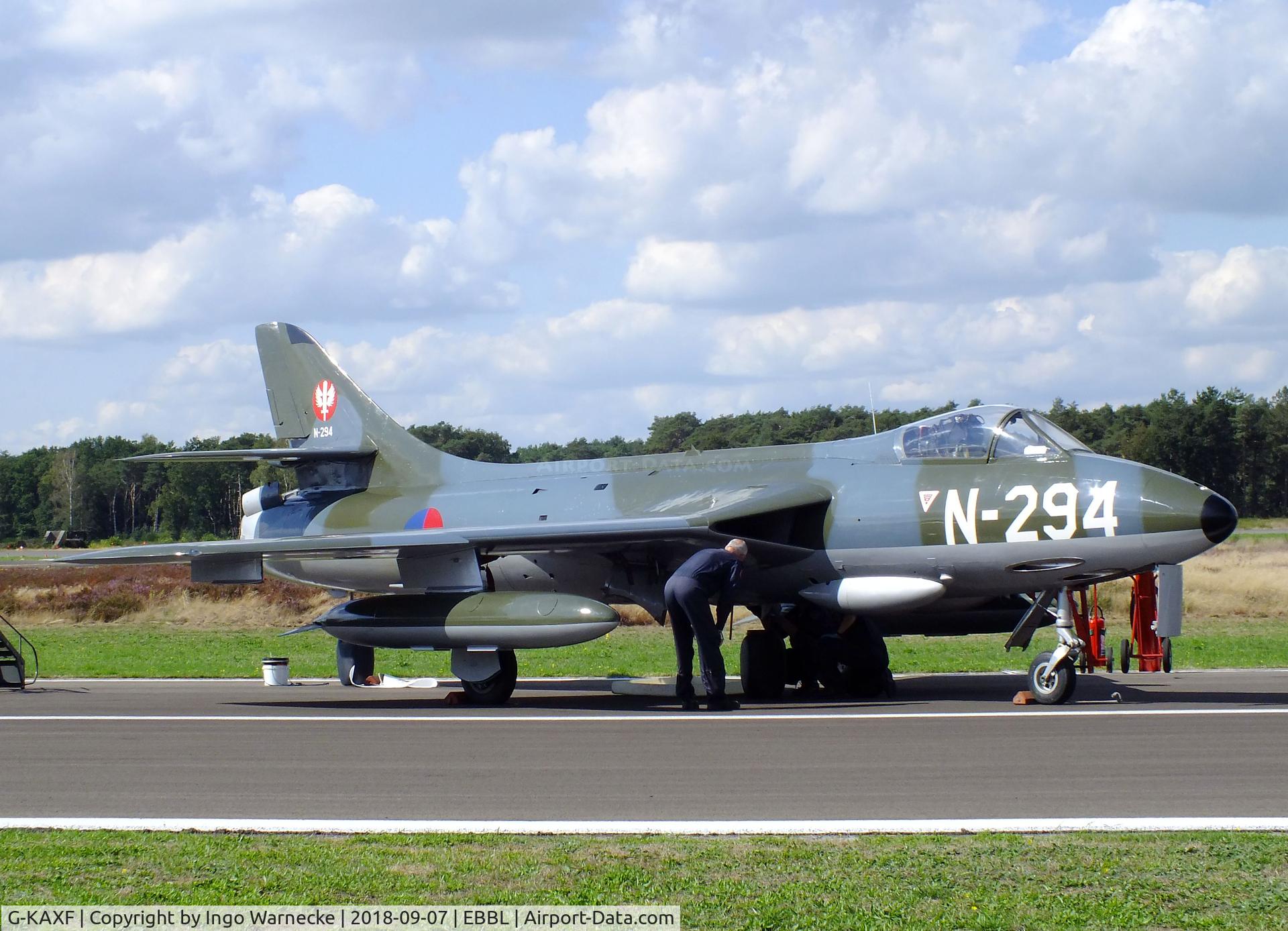 G-KAXF, 1956 Hawker Hunter F.6A C/N S4/U/3361, Hawker Hunter F6A at the 2018 BAFD spotters day, Kleine Brogel airbase