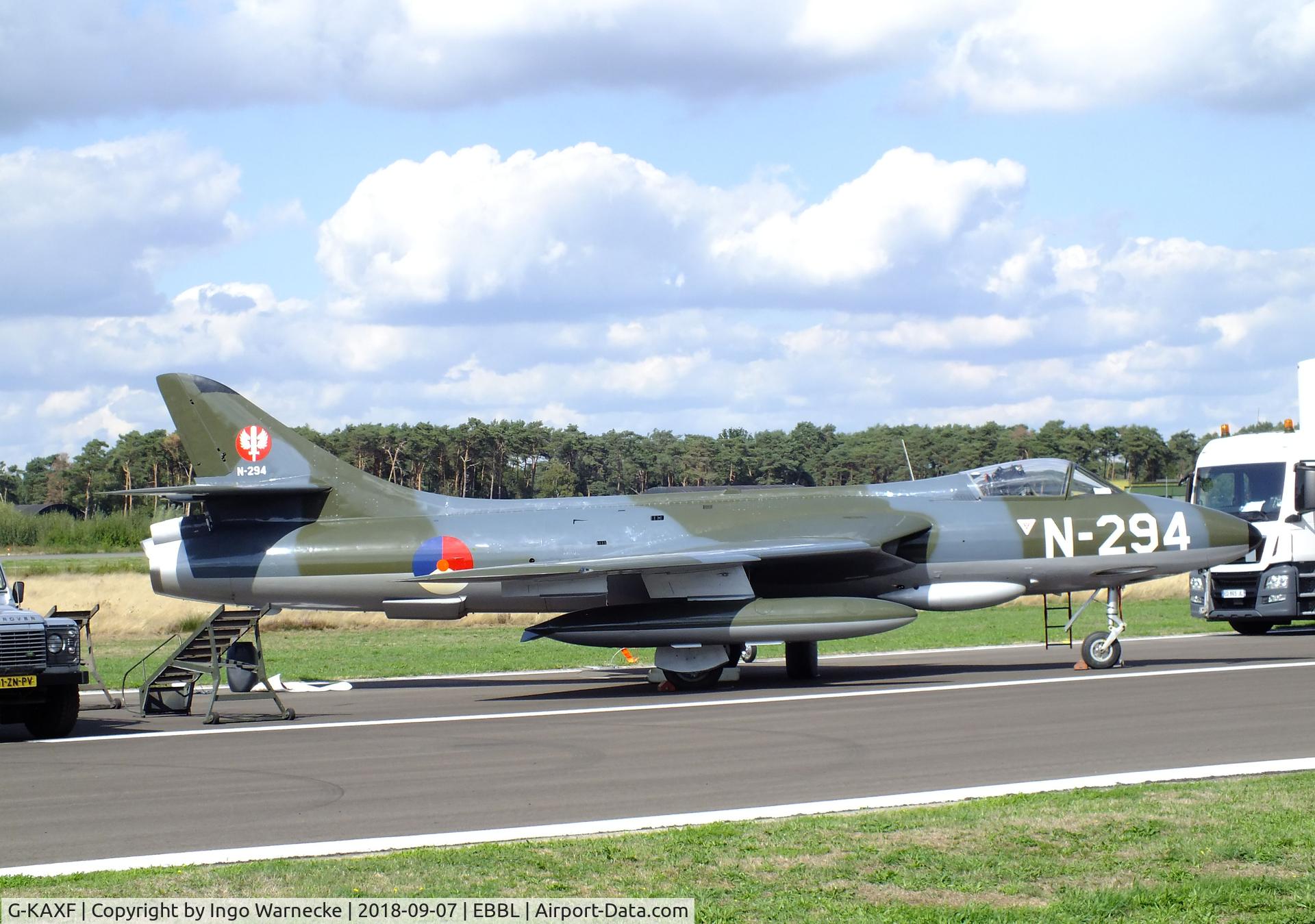 G-KAXF, 1956 Hawker Hunter F.6A C/N S4/U/3361, Hawker Hunter F6A at the 2018 BAFD spotters day, Kleine Brogel airbase
