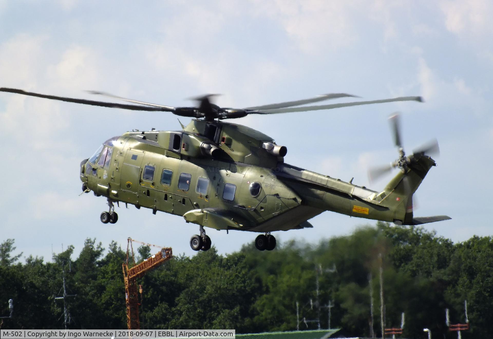 M-502, 2004 AgustaWestland EH-101 Mk. 512 Merlin Joint Supporter C/N 50095/512002/DEN02, AgustaWestland EH101 Mk512 Merlin Joint Supporter of Flyvevabnet (Danish AF) at the 2018 BAFD spotters day, Kleine Brogel airbase